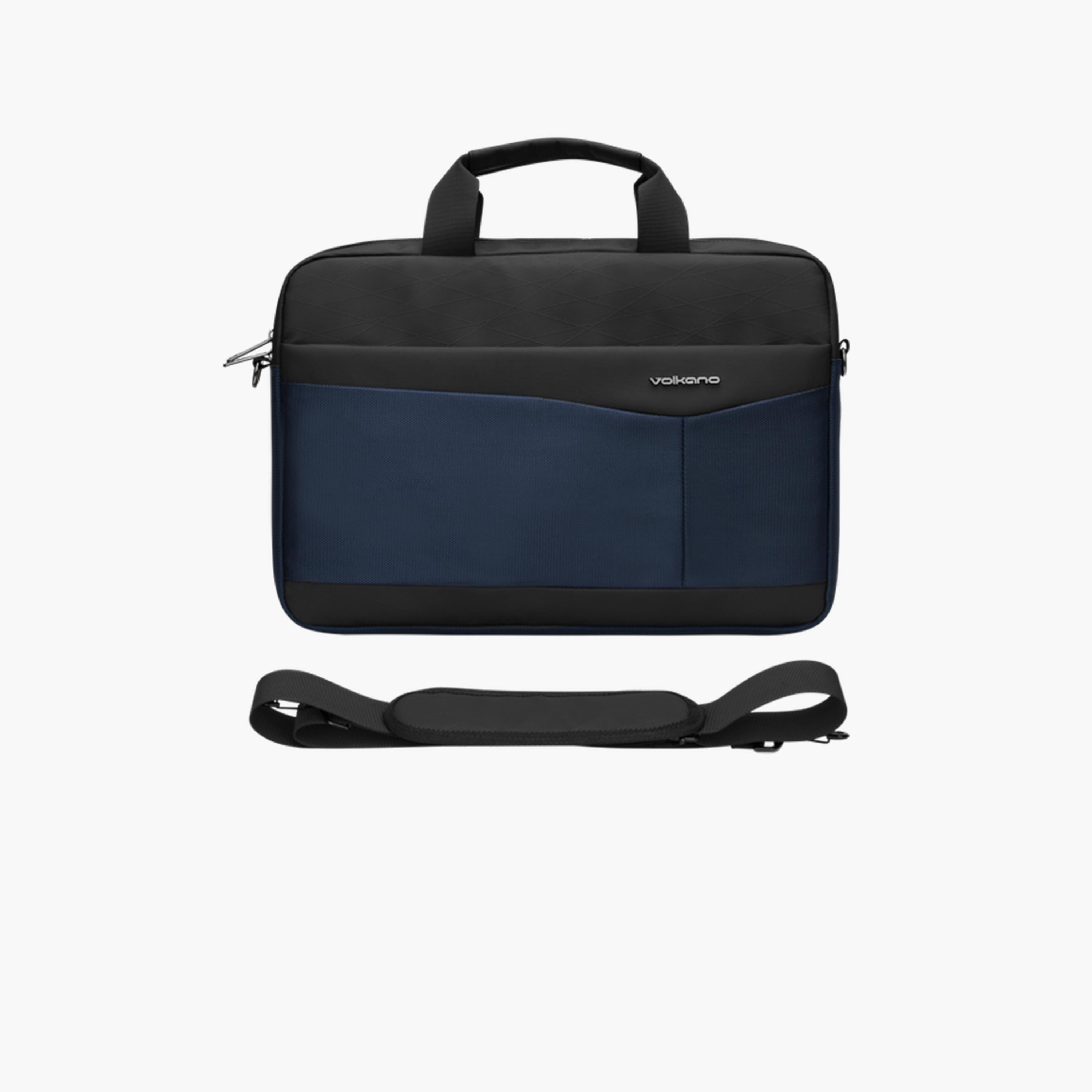 Volkano 15.6 Inches Laptop Bags Polyester Removable Shoulder Straps | VK-9180-BKNV-men-bags-image-1