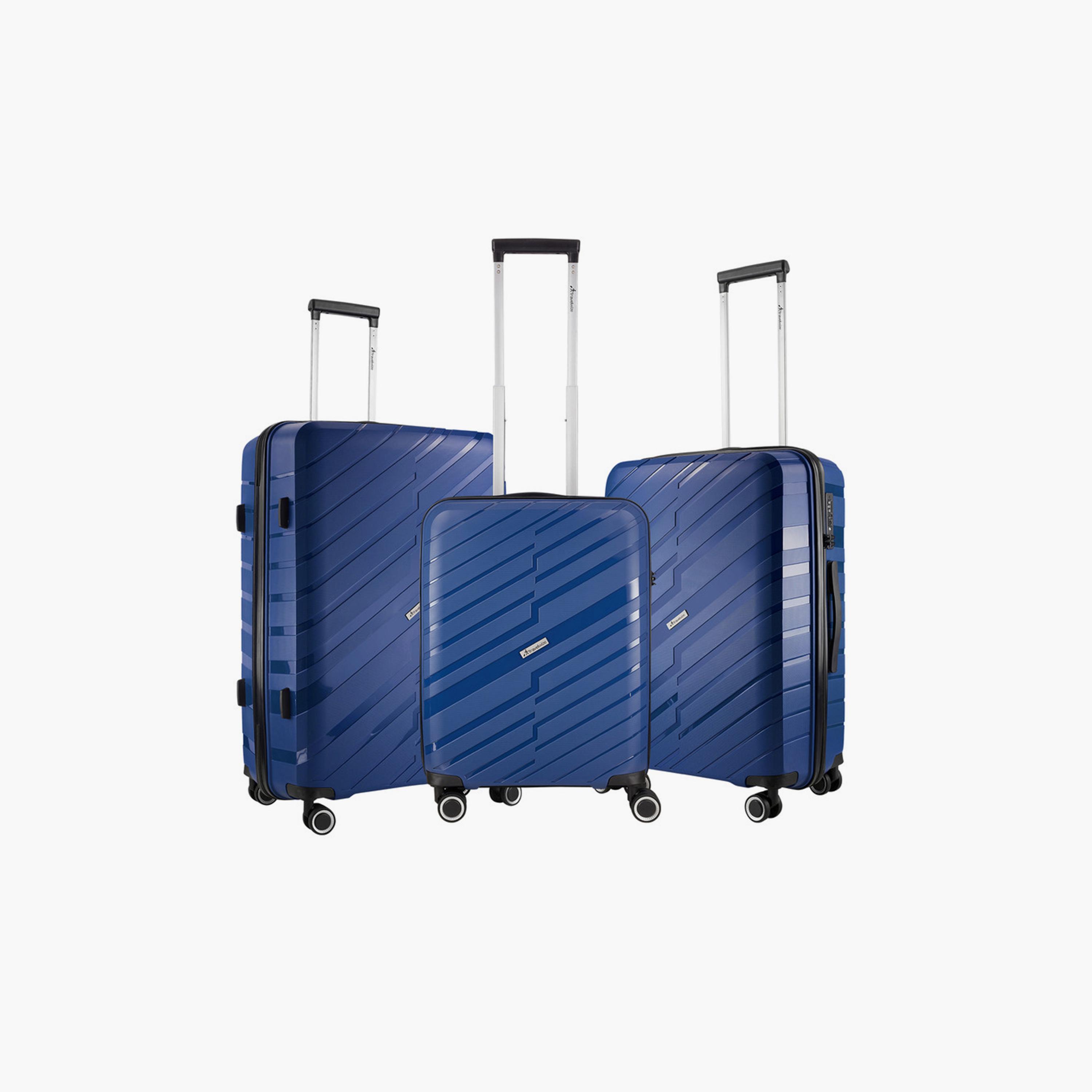 Travelwize Java Set of 3 Polypropylene Hard Sided 4-Wheeler Spinner Trolley Bag with TSA Lock | TW-1086-AZ-travel-luggagesandbags-luggage-image-1