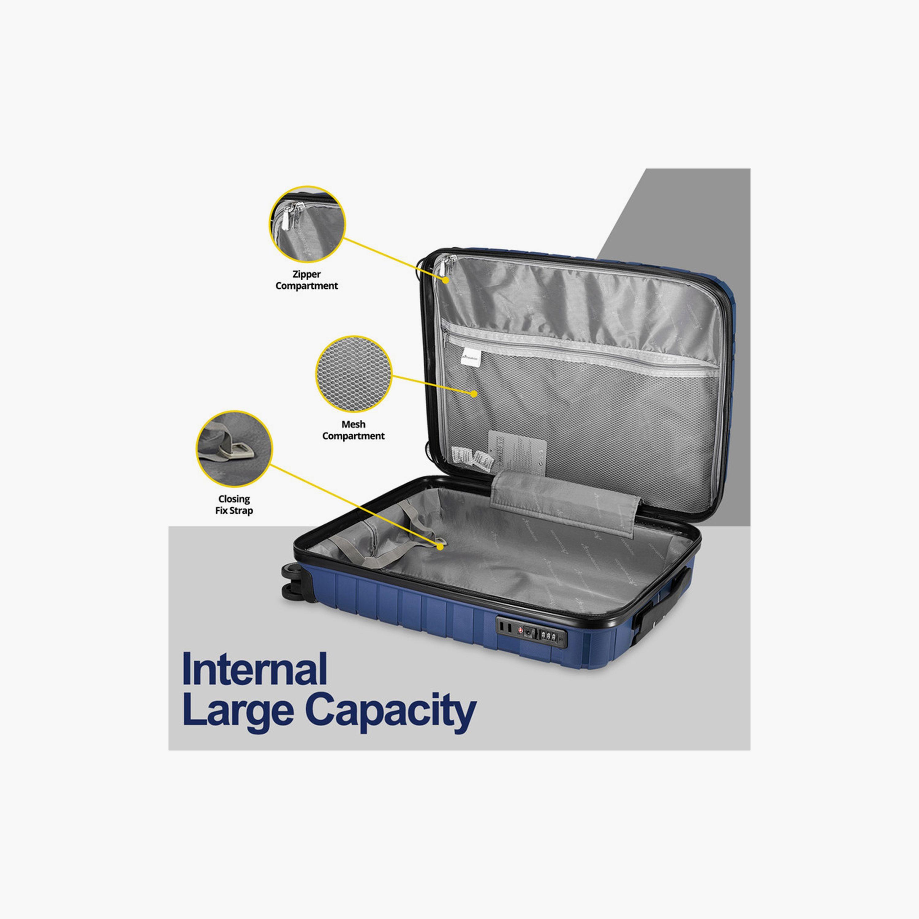 Travelwize Java Set of 3 Polypropylene Hard Sided 4-Wheeler Spinner Trolley Bag with TSA Lock | TW-1086-AZ-travel-luggagesandbags-luggage-image-5