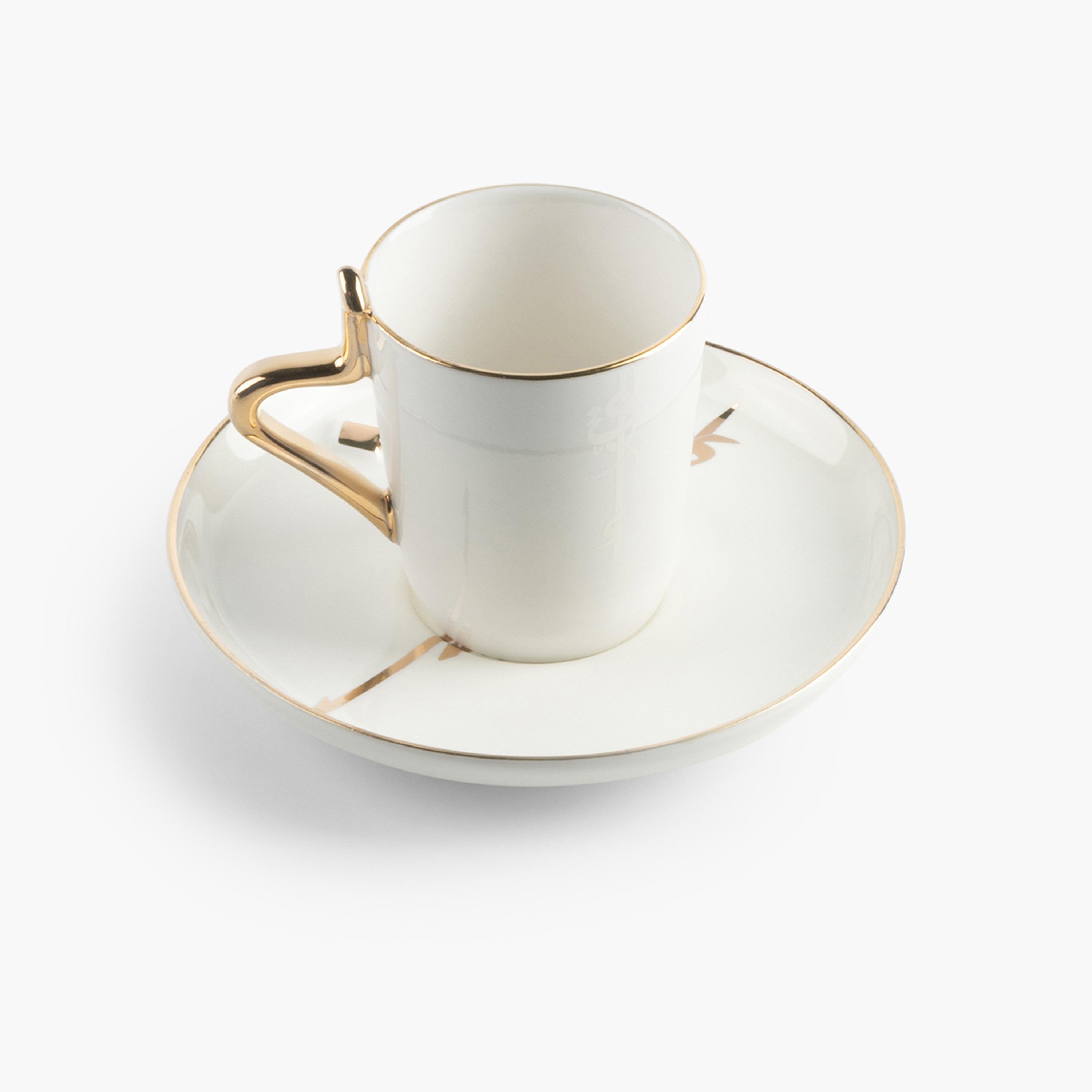 طقم فناجين قهوة وصحون بورسلان 12 قطعة لقاء من أوتانتيك - 90 مل-household-dining-teaandcoffee-teaandcoffeesets-image-4