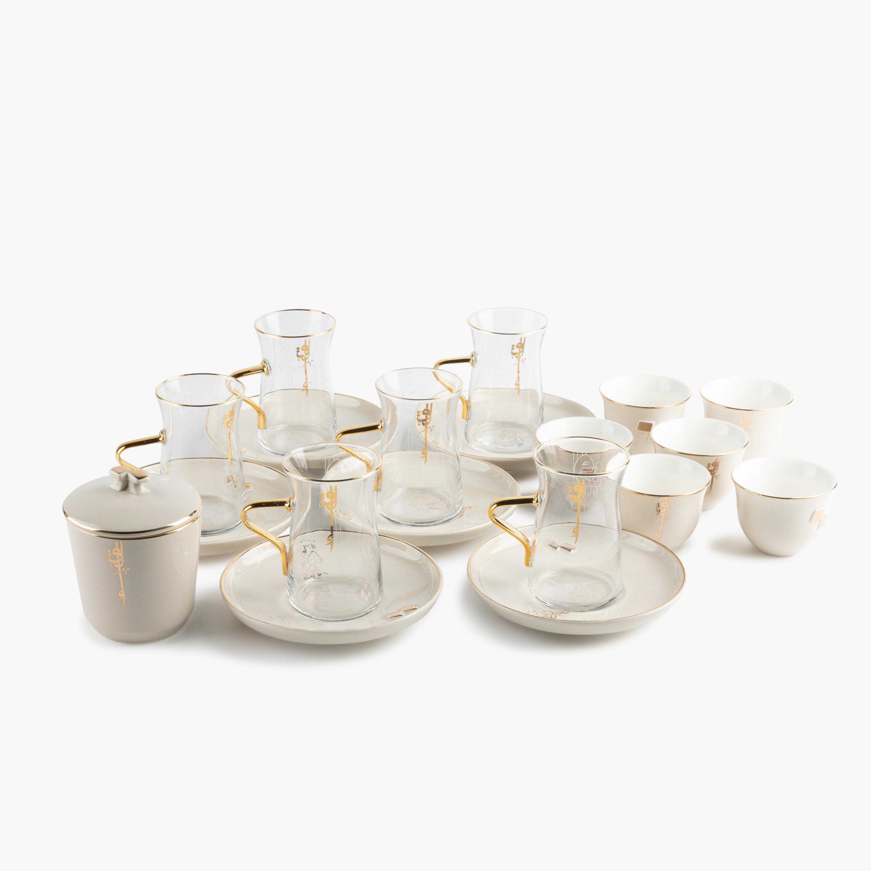 Lqaa 19-Piece Tea Cup and Saucer Set-household-dining-teaandcoffee-teaandcoffeesets-image-3