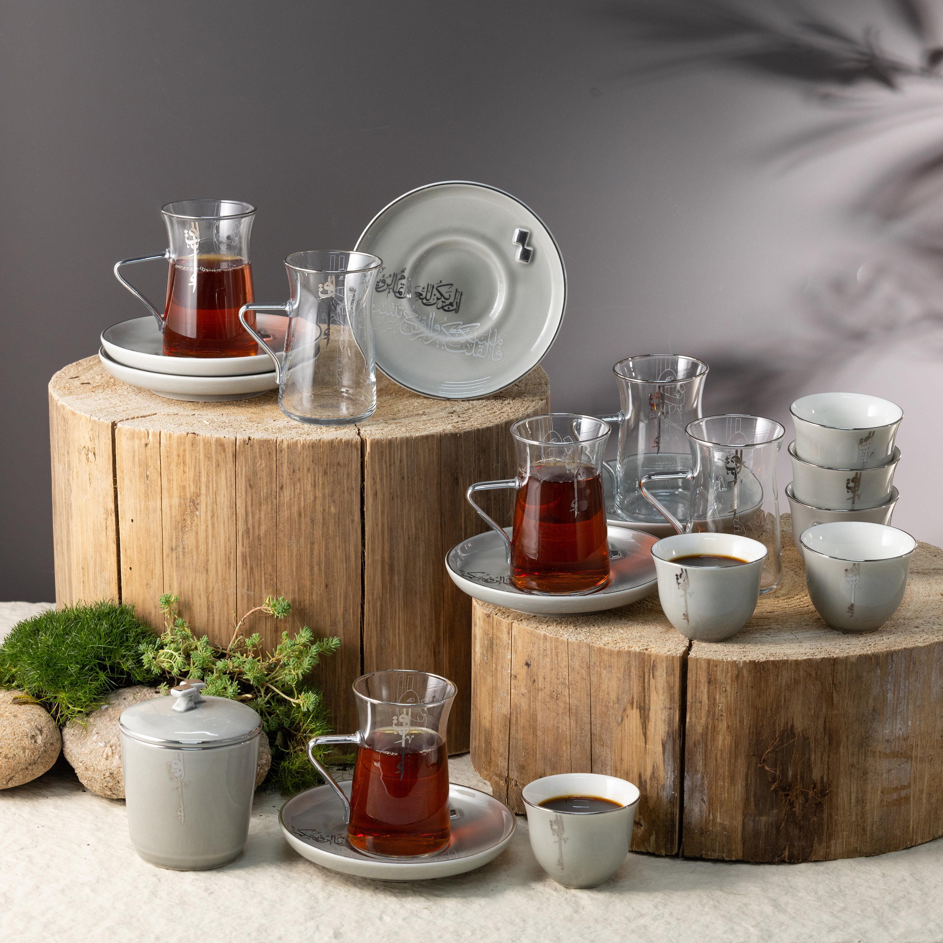 Lqaa 19-Piece Cup and Saucer Set with Sugar Pot-household-dining-teaandcoffee-teaandcoffeesets-image-2