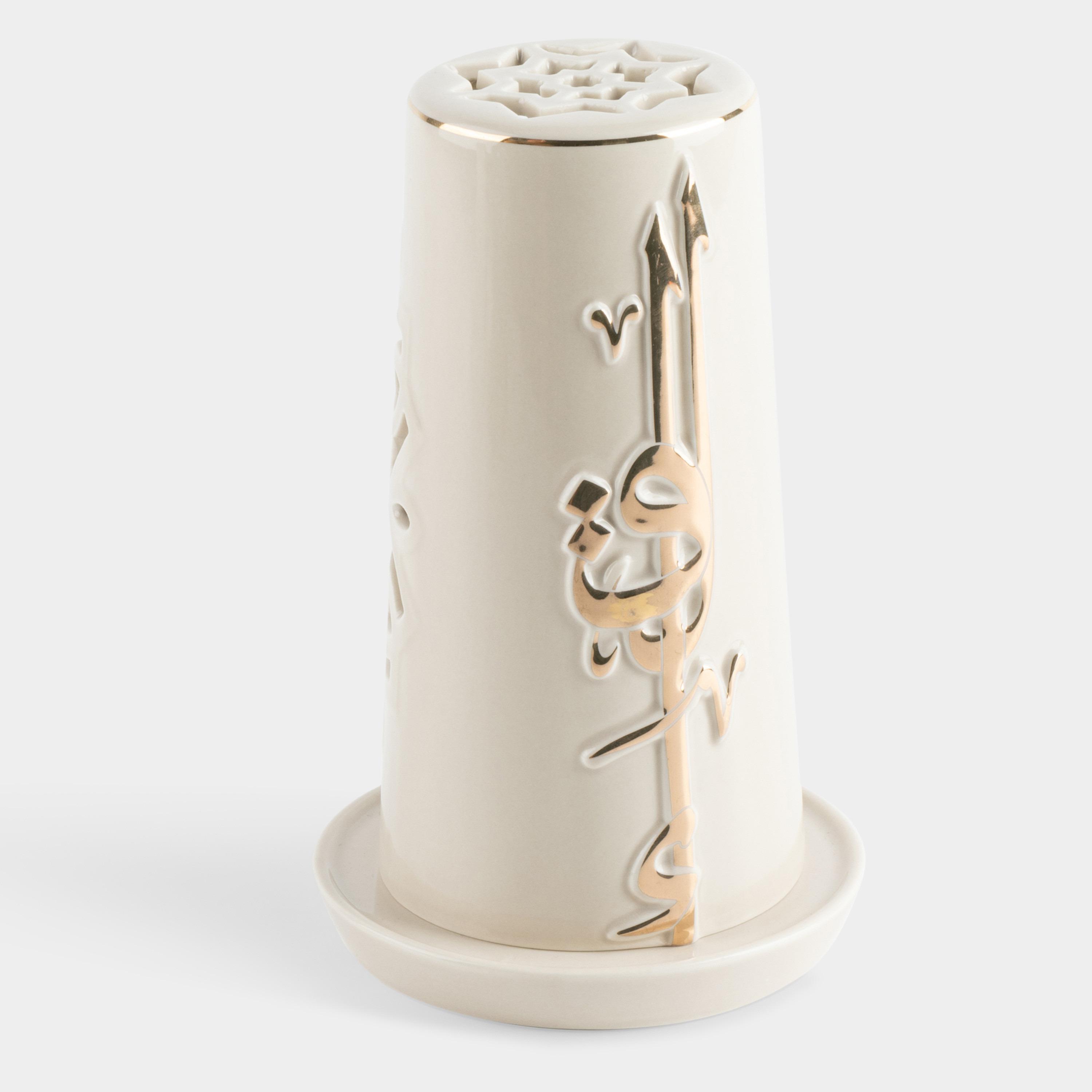 Lqaa Electronic Candle and Porcelain Holder Set - 17 cms-household-homefragrance-candles-image-3