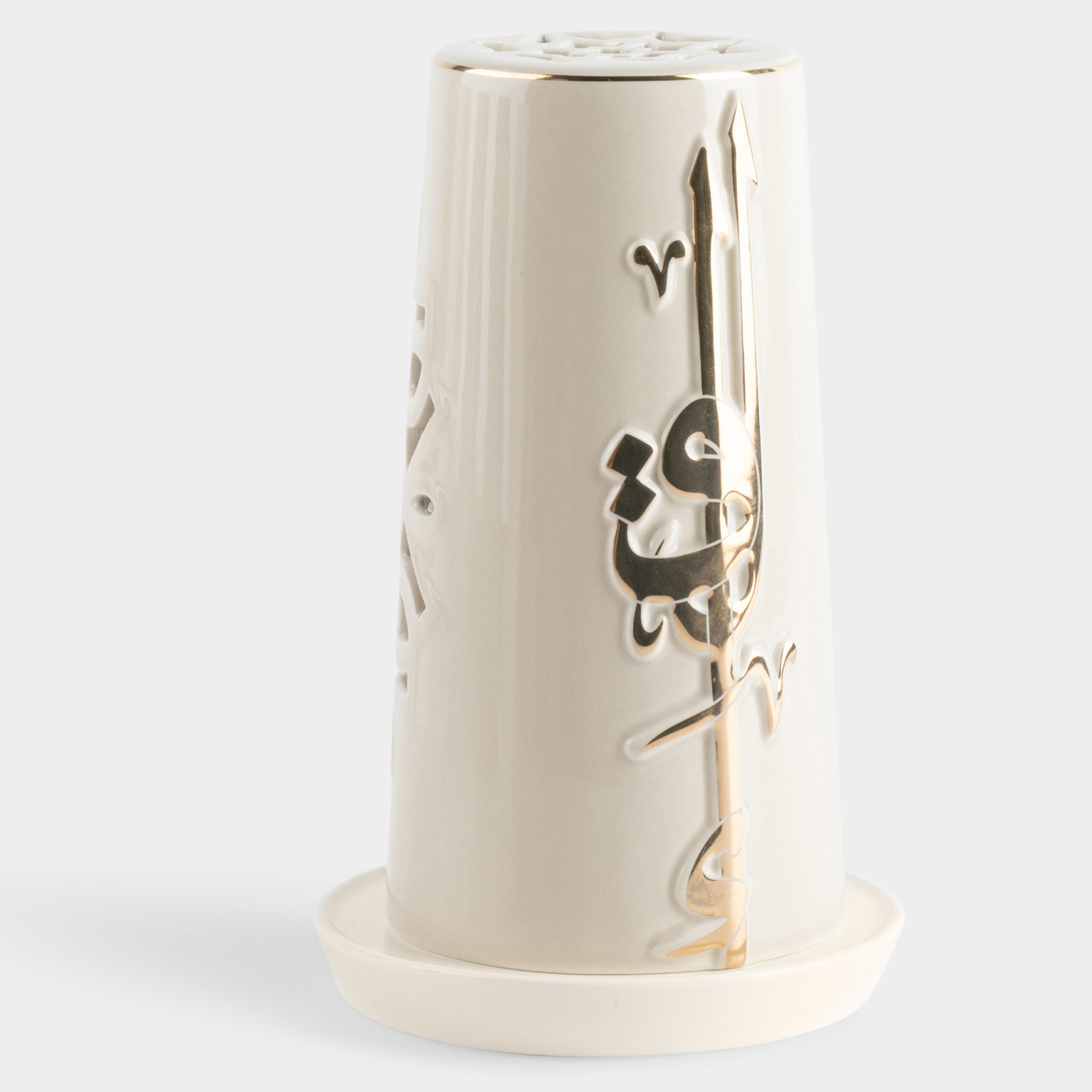طقم شمعة إلكترونية وحامل لقاء من أوتانتيك - 20 سم-household-homefragrance-candles-image-3