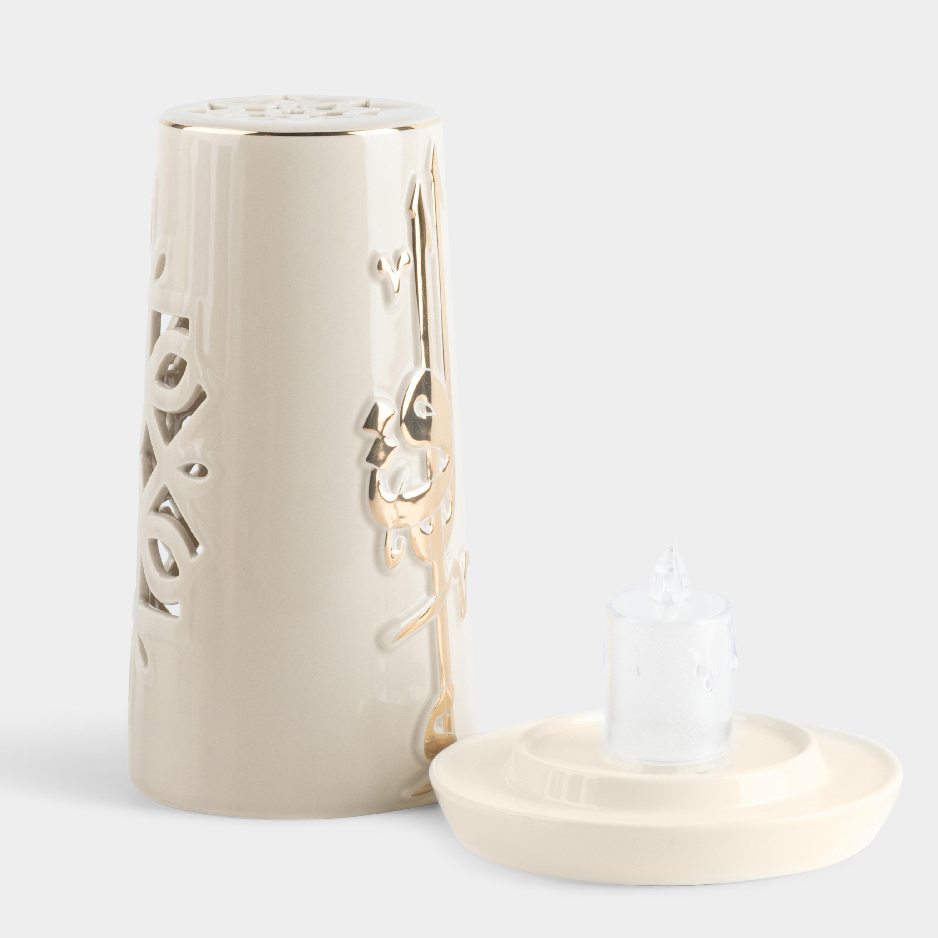 طقم شمعة إلكترونية وحامل لقاء من أوتانتيك - 20 سم-household-homefragrance-candles-image-4