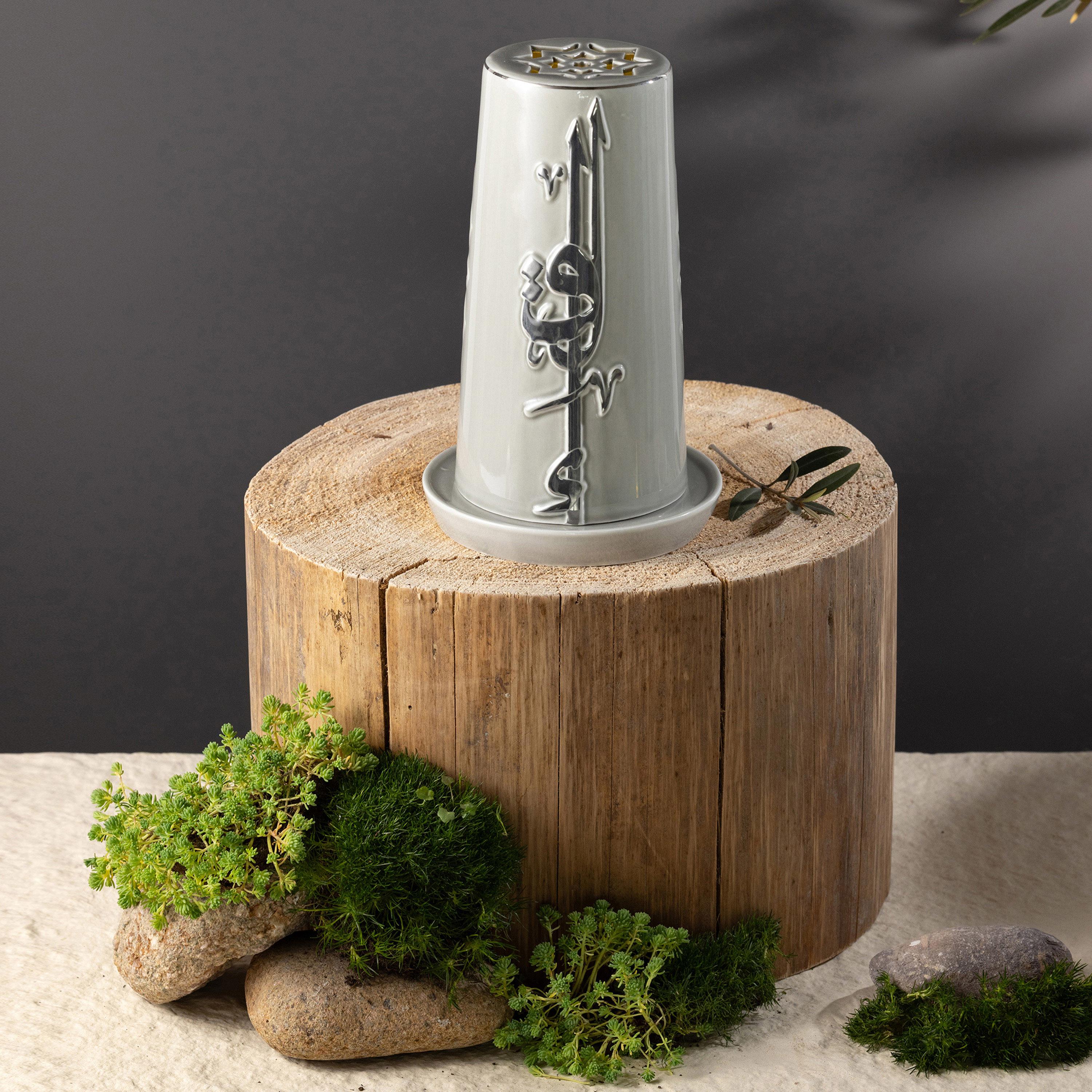 Lqaa Electronic Candle and Porcelain Holder Set - 20 cms-household-homefragrance-candles-image-2