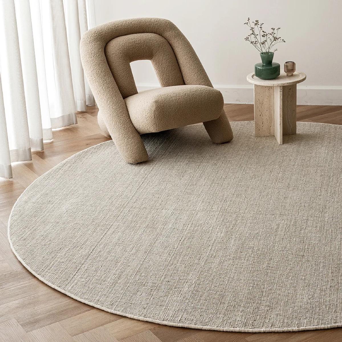 Knot Home Round Rug with Grid Design - 250 cm