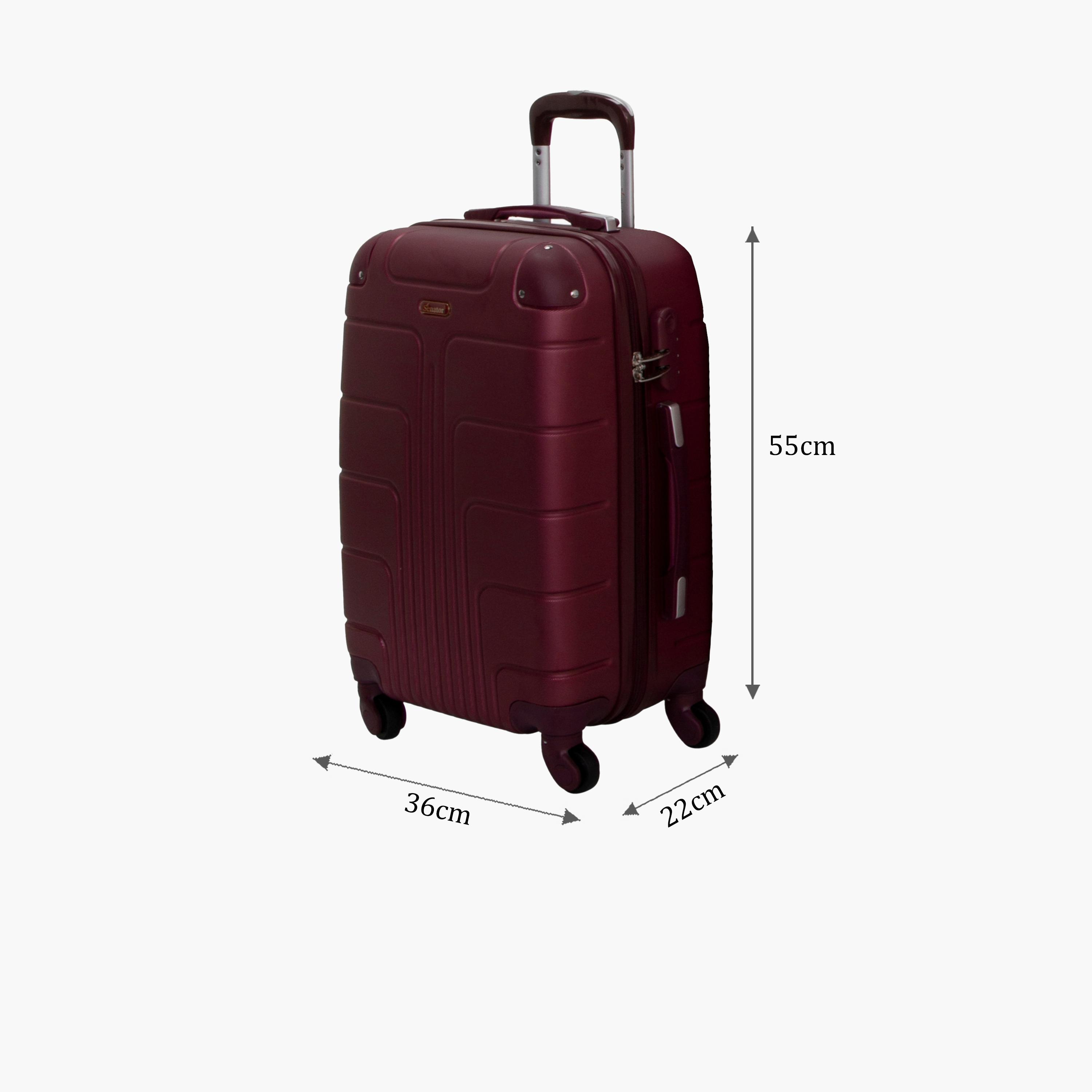 Senator 55 CM Small Cabin ABS Hard Sided 4-Wheeler Spinner Trolley Bag with Combination Lock-travel-luggagesandbags-luggage-image-2