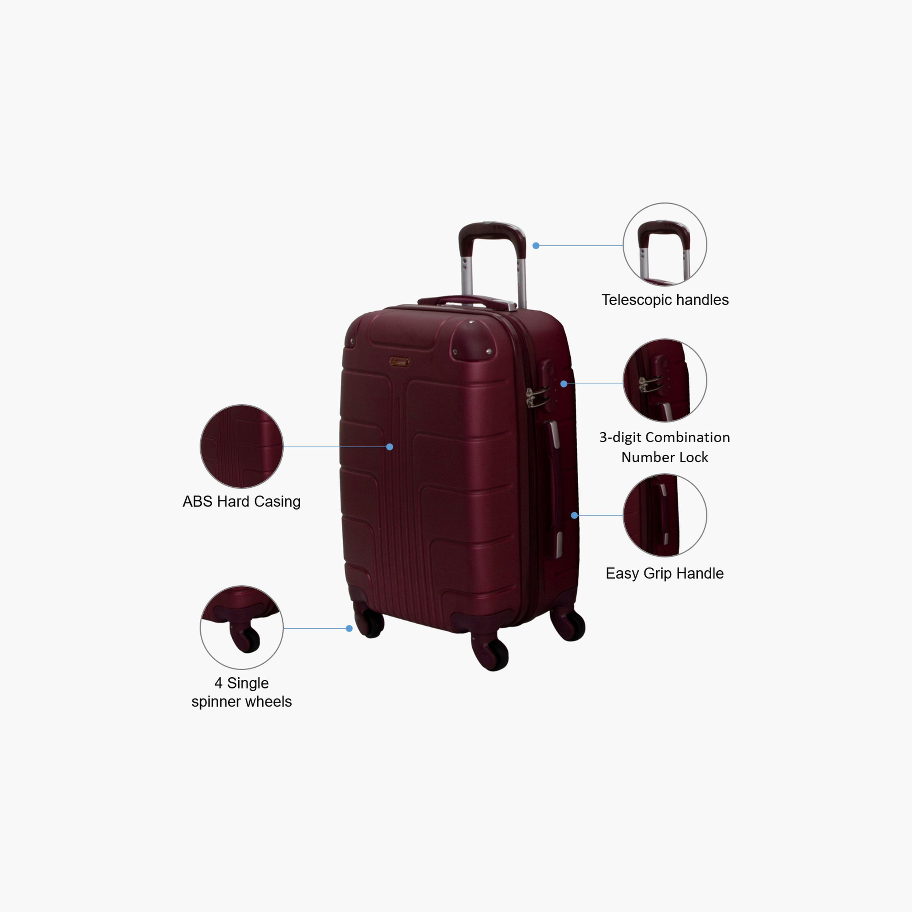 Senator 55 CM Small Cabin ABS Hard Sided 4-Wheeler Spinner Trolley Bag with Combination Lock-travel-luggagesandbags-luggage-image-3