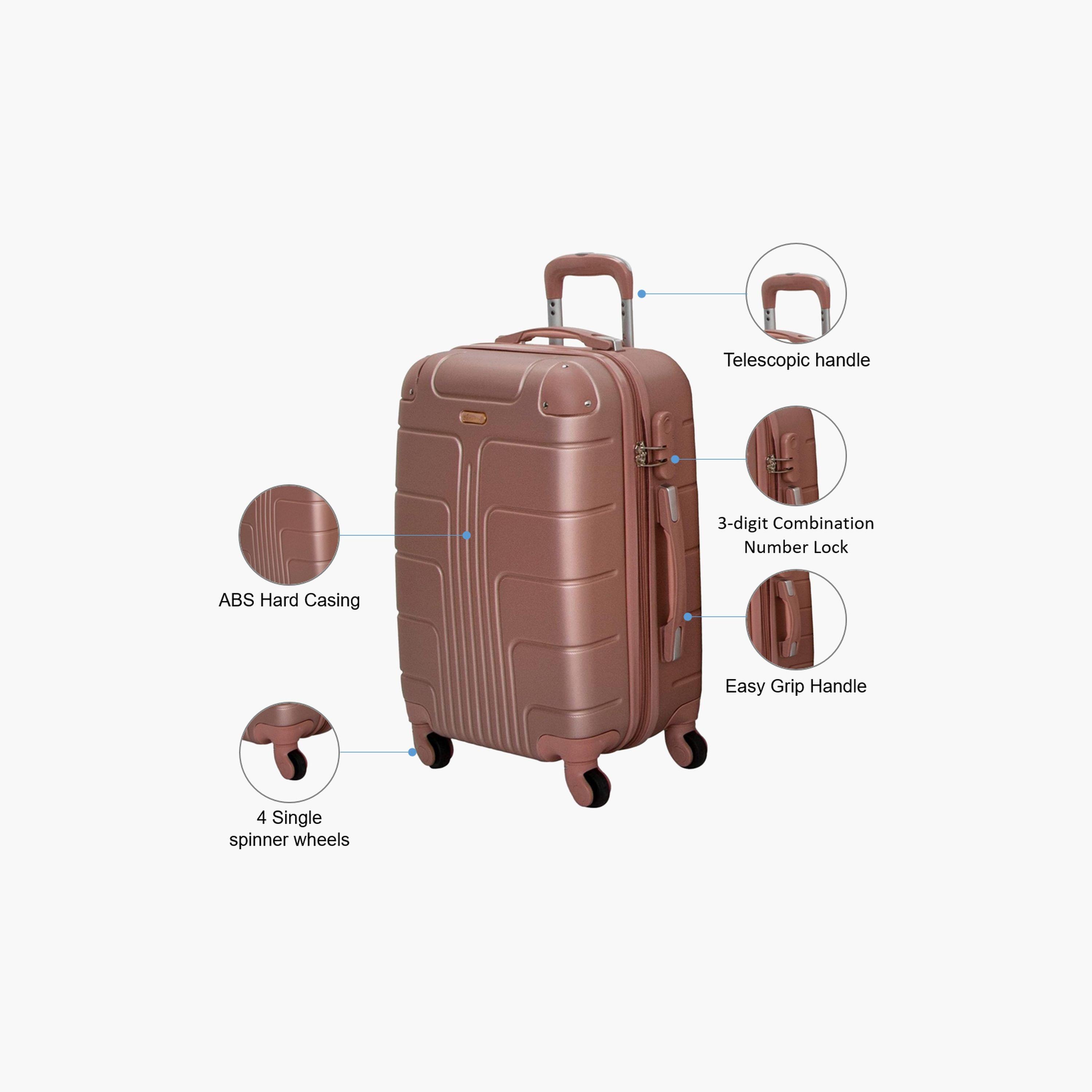 Senator 55 CM Small Cabin ABS Hard Sided 4-Wheeler Spinner Trolley Bag with Combination Lock-travel-luggagesandbags-luggage-image-3