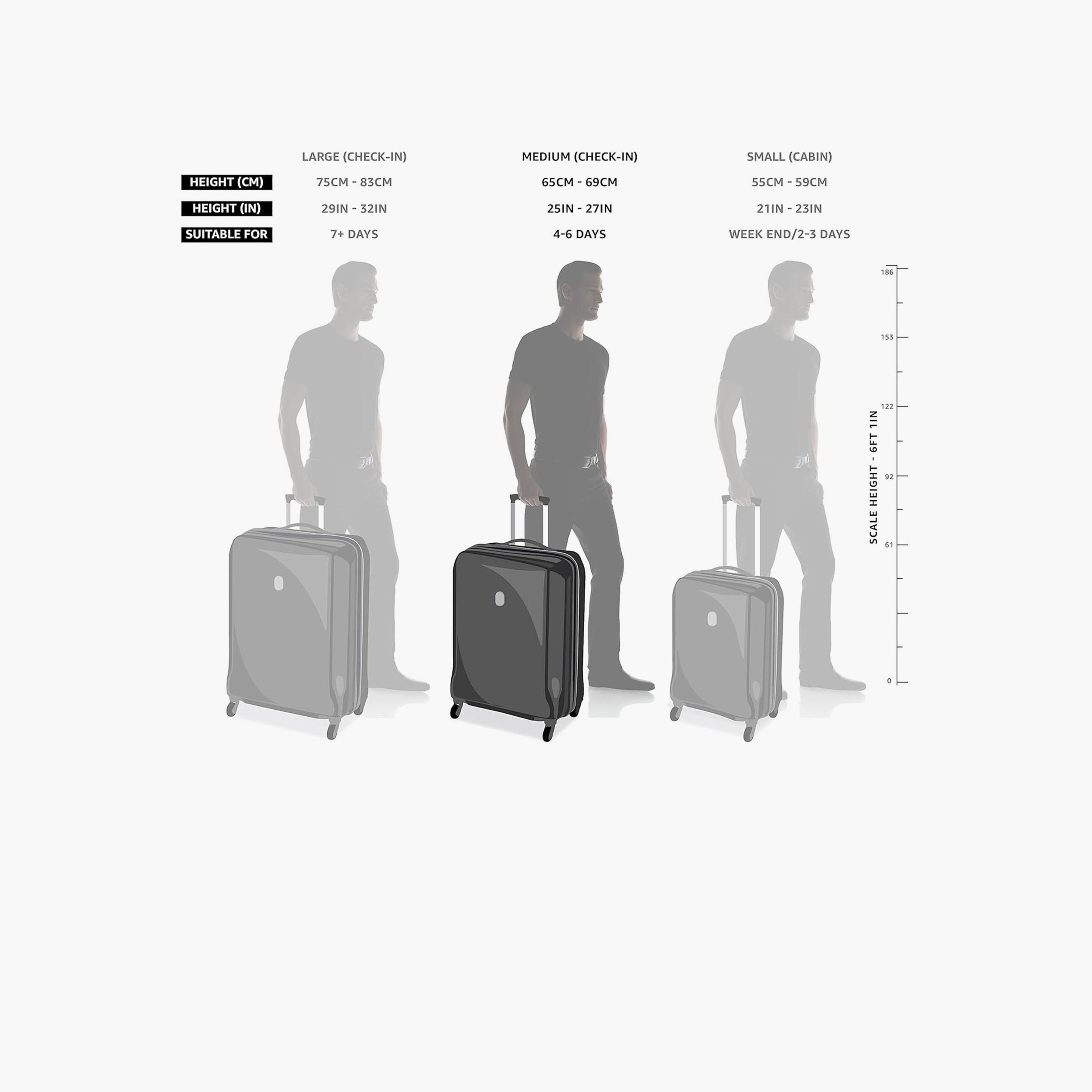 Senator 63.5 CM Medium Check-in ABS Hard Sided 4-Wheeler Spinner Trolley Bag with Combination Lock-travel-luggagesandbags-luggage-image-4