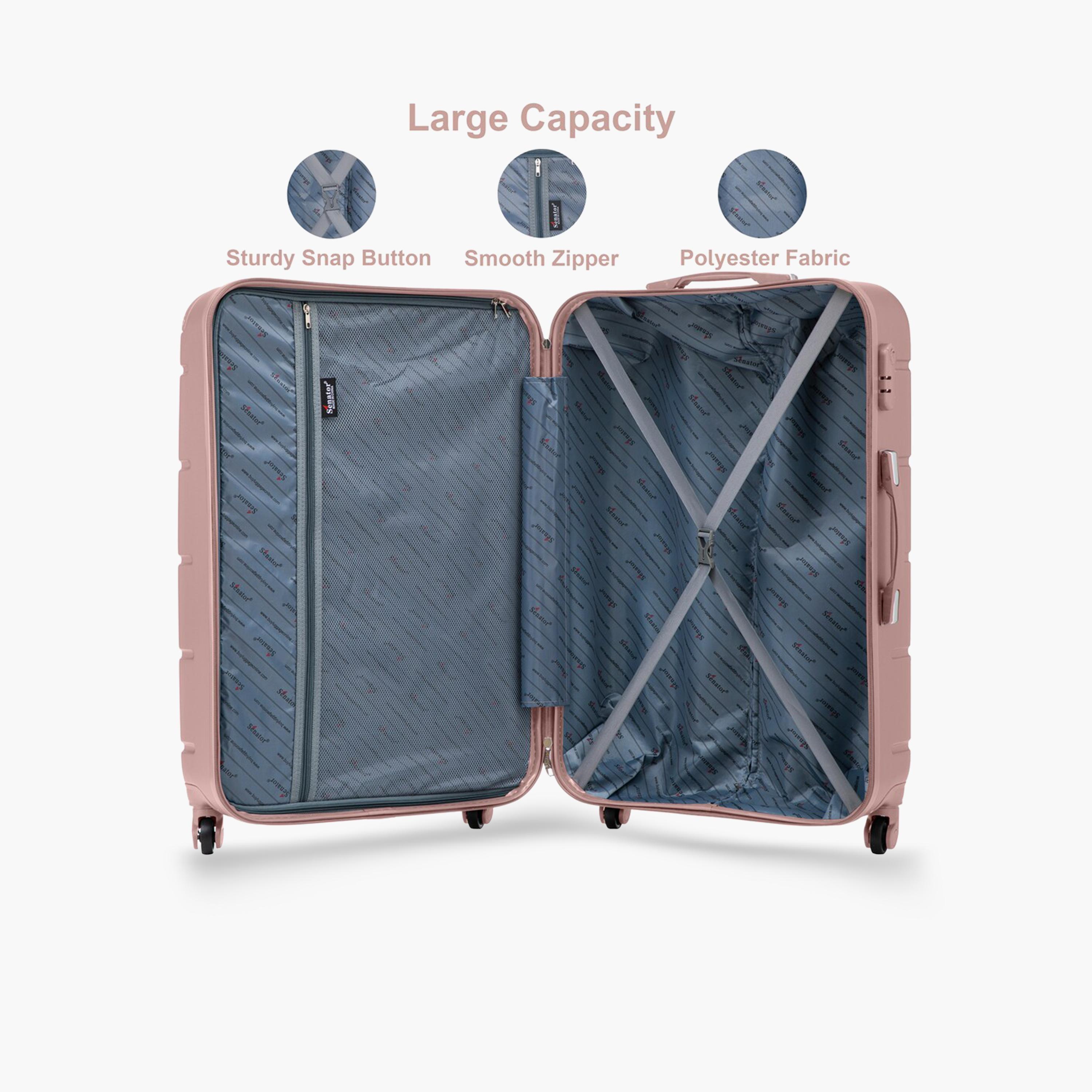 Senator 63.5 CM Medium Check-in ABS Hard Sided 4-Wheeler Spinner Trolley Bag with Combination Lock-travel-luggagesandbags-luggage-image-5