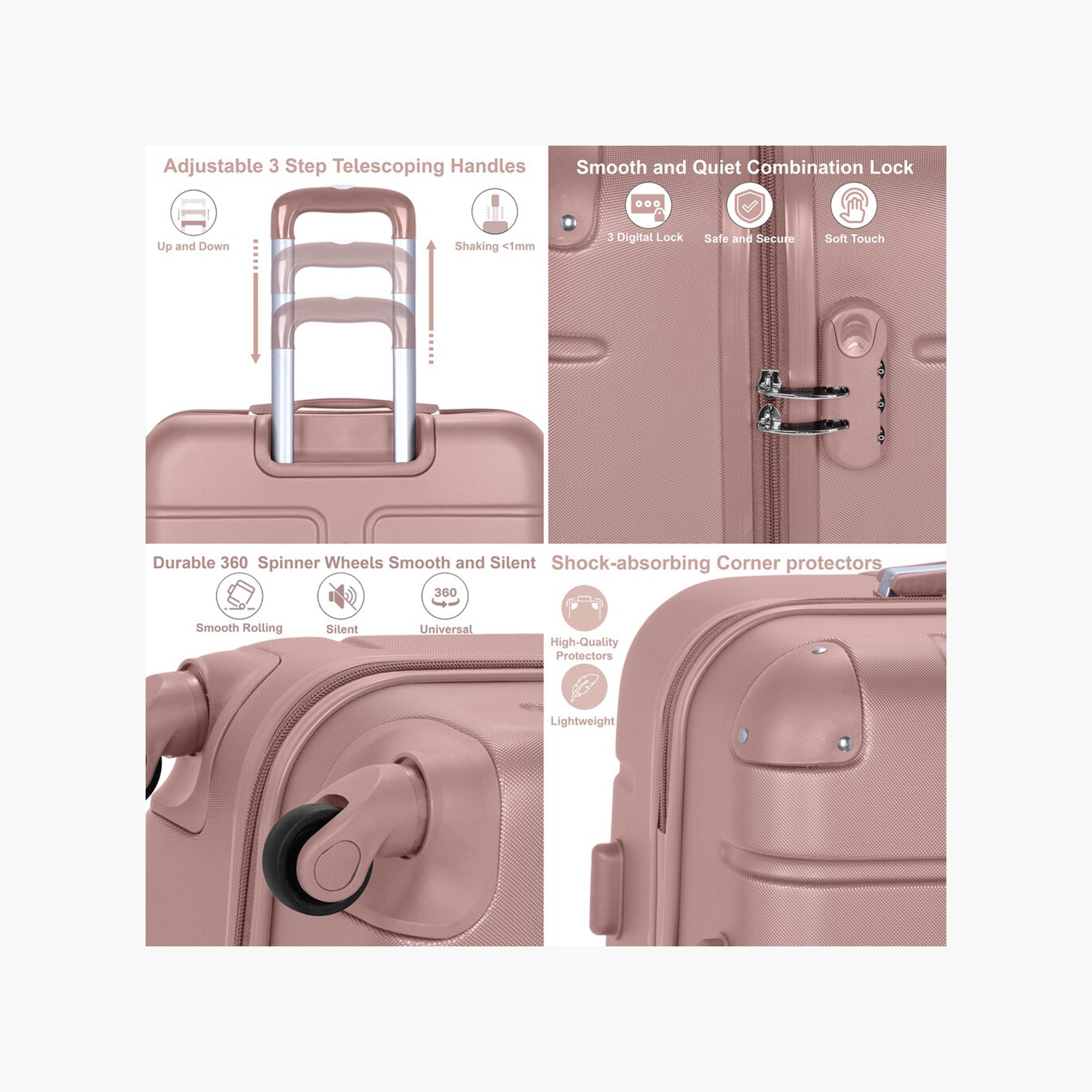Senator 63.5 CM Medium Check-in ABS Hard Sided 4-Wheeler Spinner Trolley Bag with Combination Lock-travel-luggagesandbags-luggage-image-6