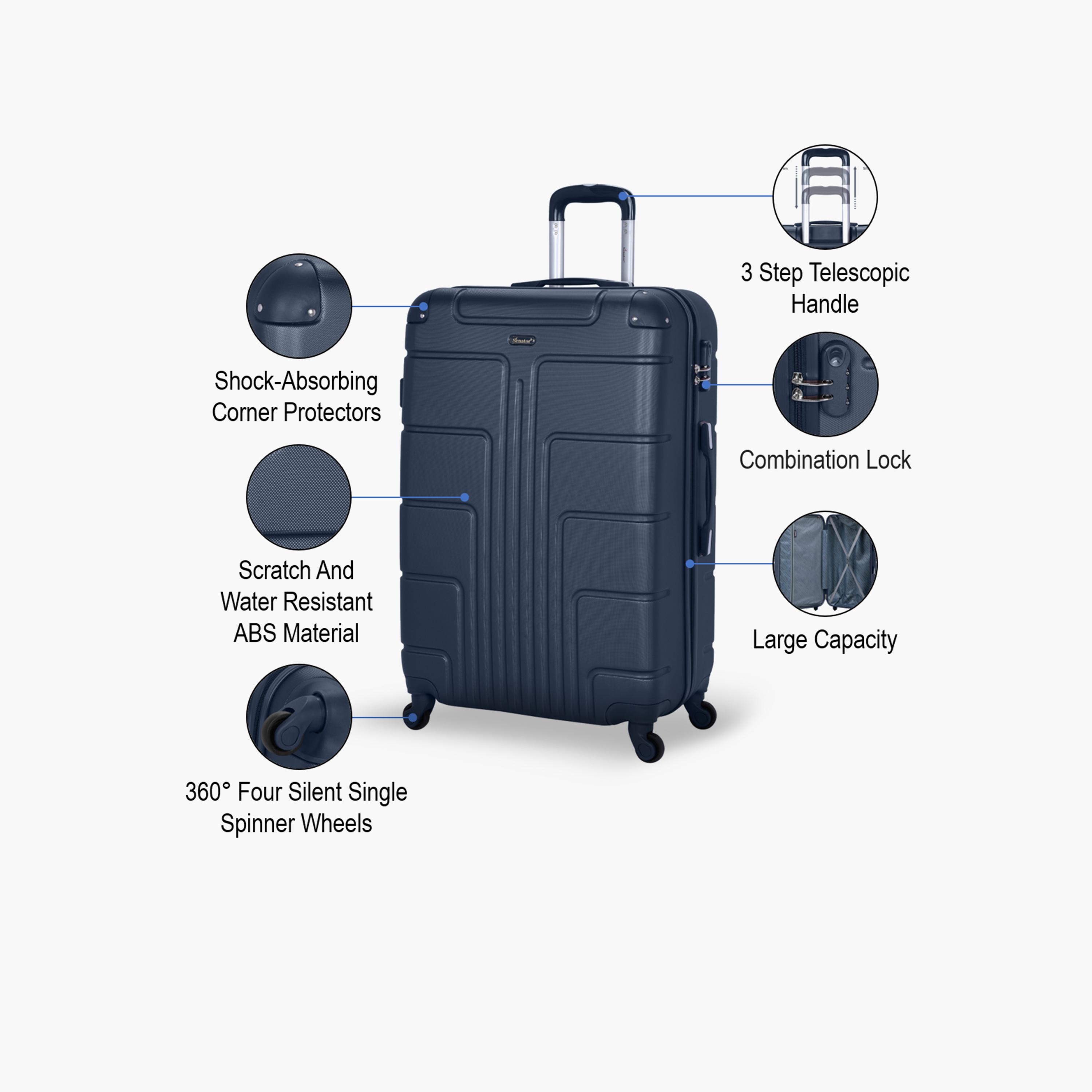Senator 74 CM Large Check-in ABS Hard Sided 4-Wheeler Spinner Trolley Bag with Combination Lock-travel-luggagesandbags-luggage-image-3