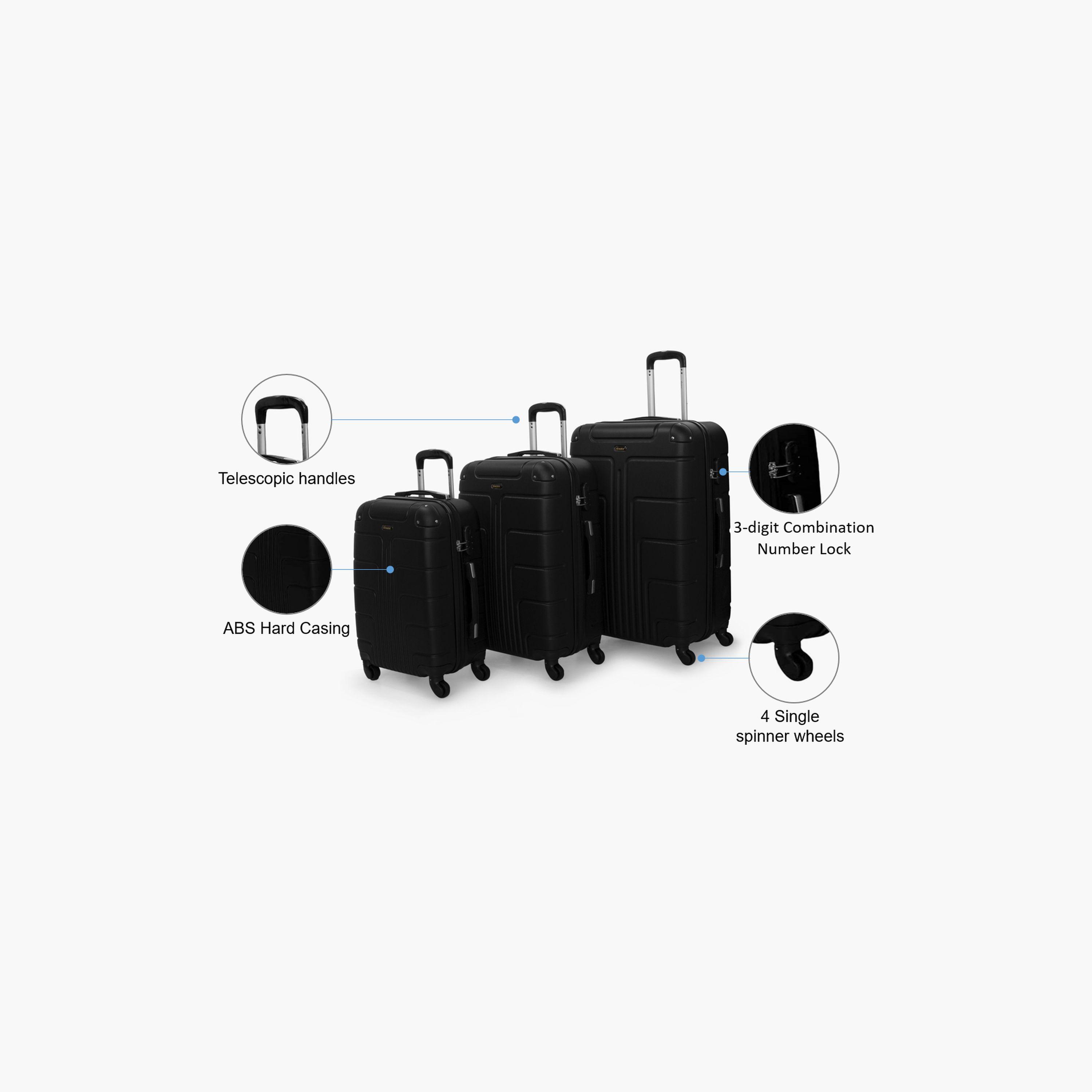 Senator Set of 3 ABS Hard Sided 4-Wheeler Spinner Trolley Bag with Combination Lock-travel-luggagesandbags-luggage-image-2