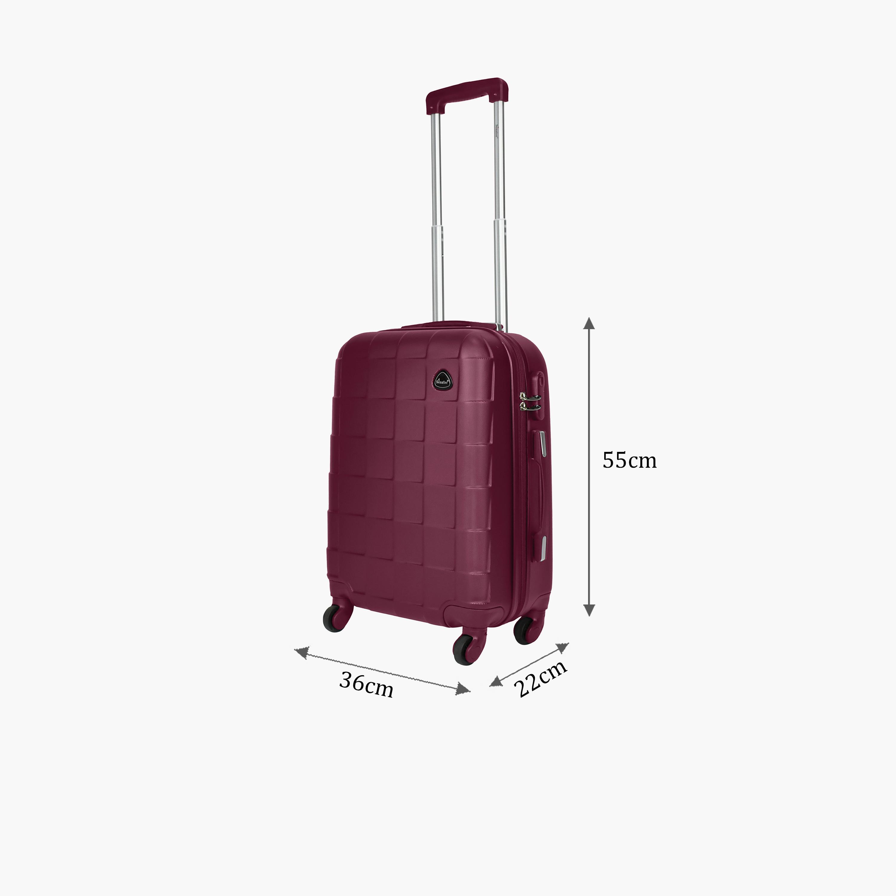 Senator 55 CM Small Cabin ABS Hard Sided 4-Wheeler Spinner Trolley Bag with Combination Lock-travel-luggagesandbags-luggage-image-2