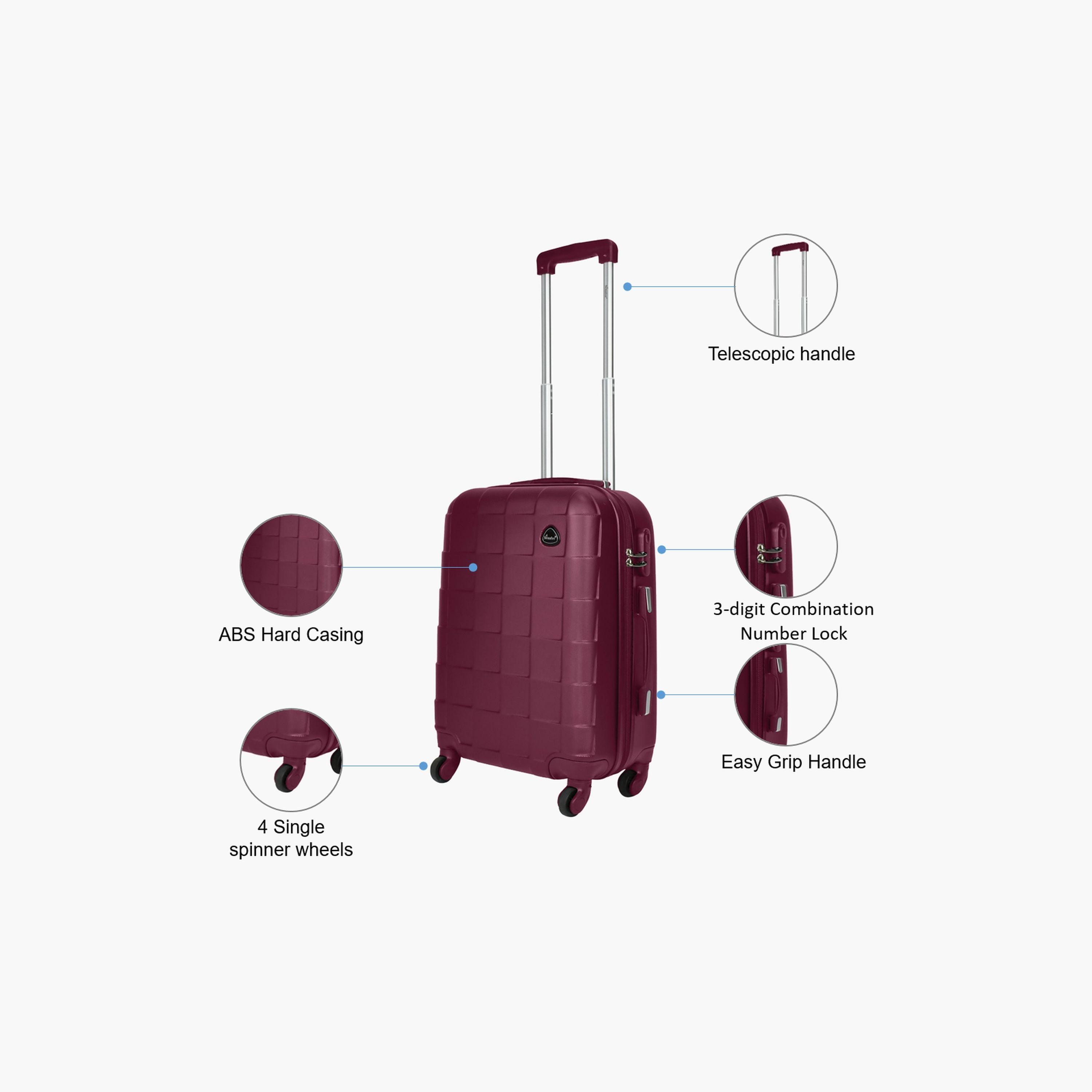 Senator 55 CM Small Cabin ABS Hard Sided 4-Wheeler Spinner Trolley Bag with Combination Lock-travel-luggagesandbags-luggage-image-3