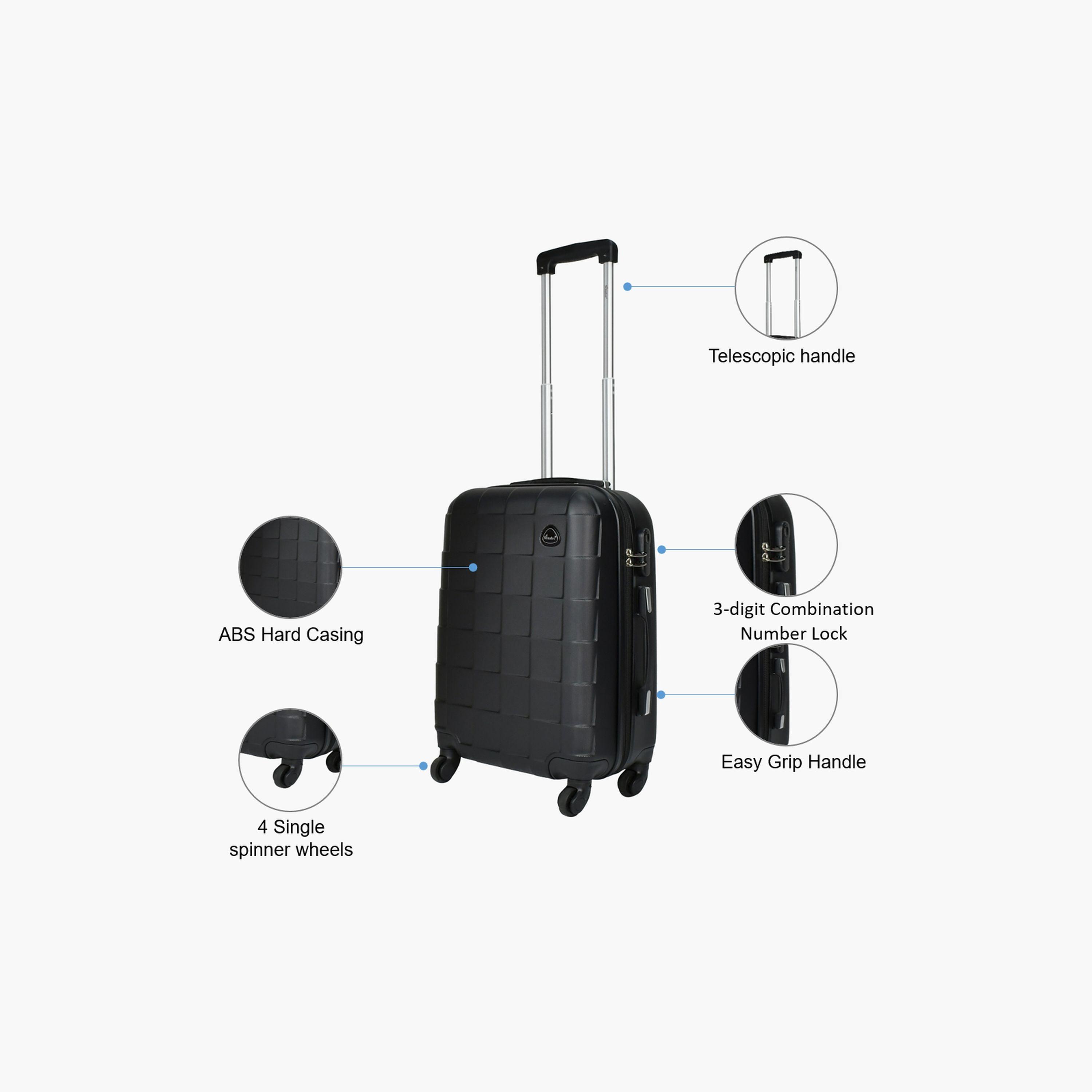Senator 55 CM Small Cabin ABS Hard Sided 4-Wheeler Spinner Trolley Bag with Combination Lock-travel-luggagesandbags-luggage-image-3