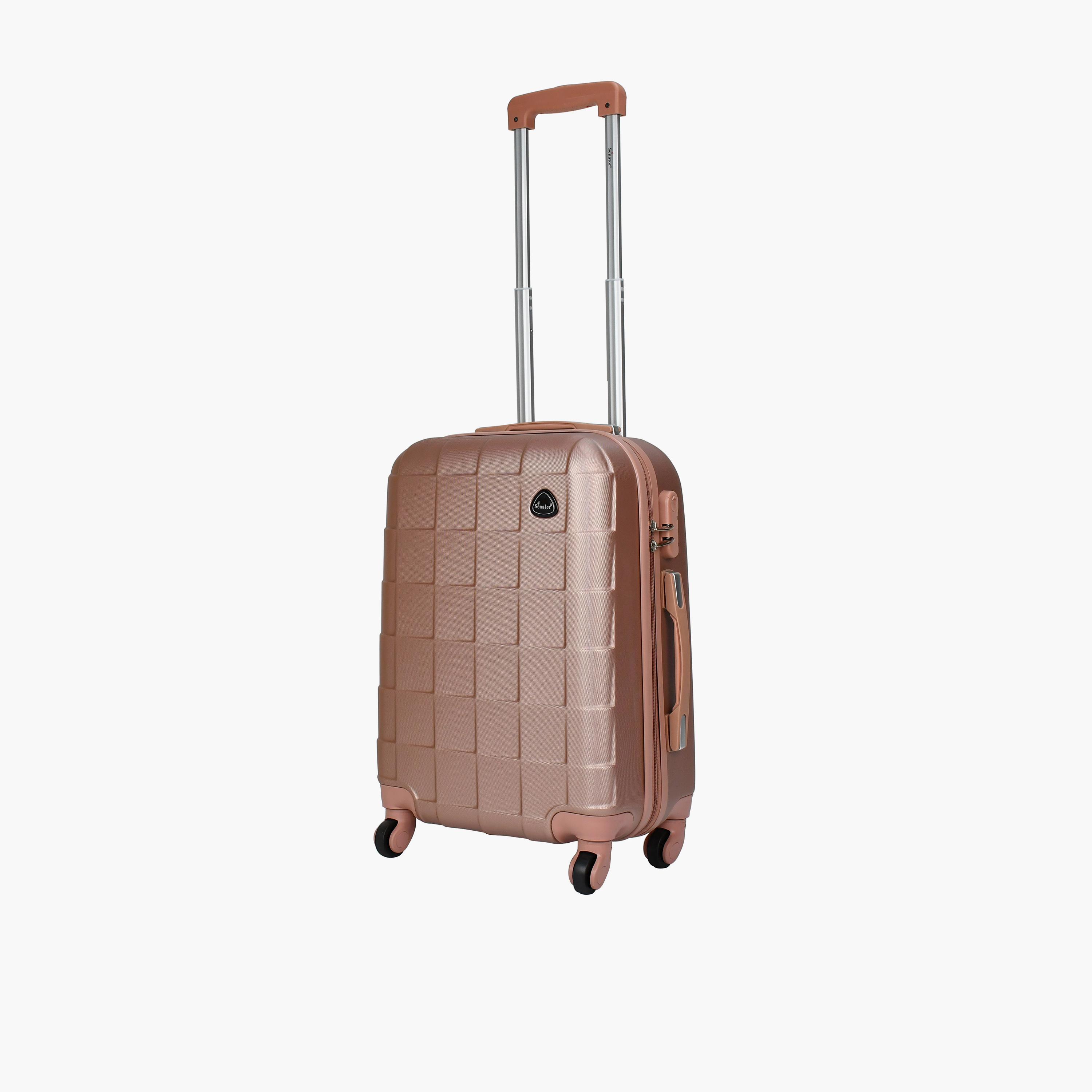 Senator 55 CM Small Cabin ABS Hard Sided 4-Wheeler Spinner Trolley Bag with Combination Lock-travel-luggagesandbags-luggage-image-1