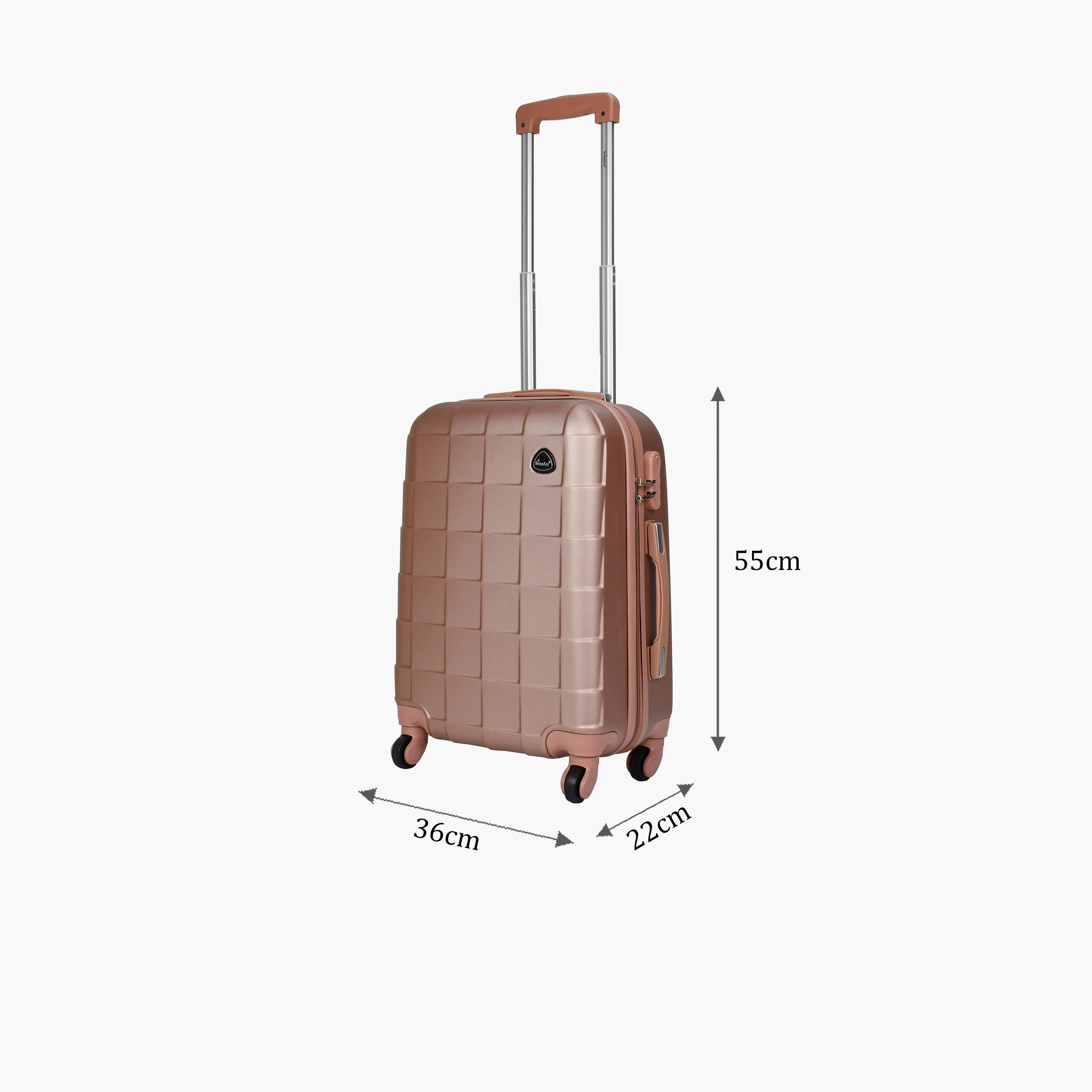 Senator 55 CM Small Cabin ABS Hard Sided 4-Wheeler Spinner Trolley Bag with Combination Lock-travel-luggagesandbags-luggage-image-2