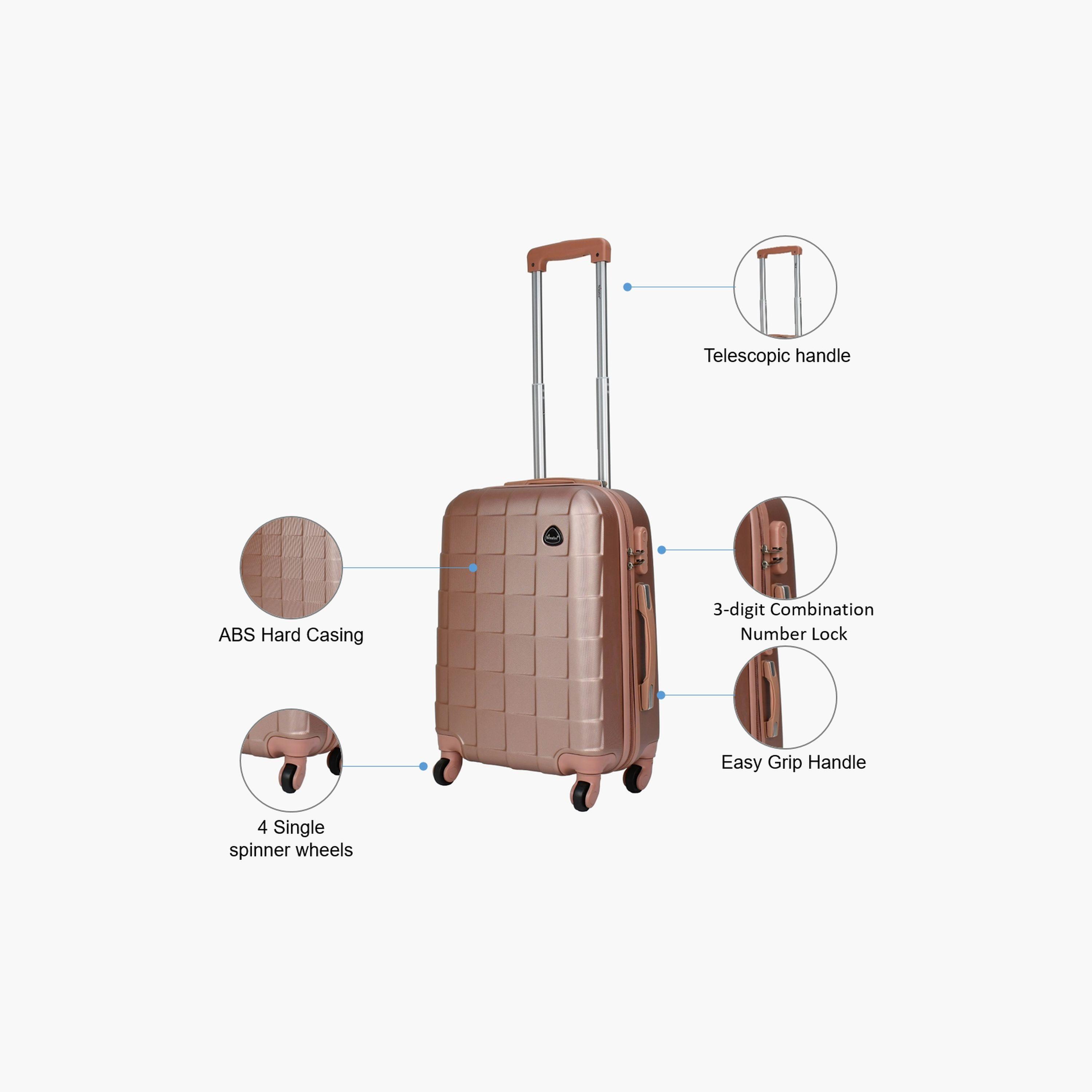 Senator 55 CM Small Cabin ABS Hard Sided 4-Wheeler Spinner Trolley Bag with Combination Lock-travel-luggagesandbags-luggage-image-3