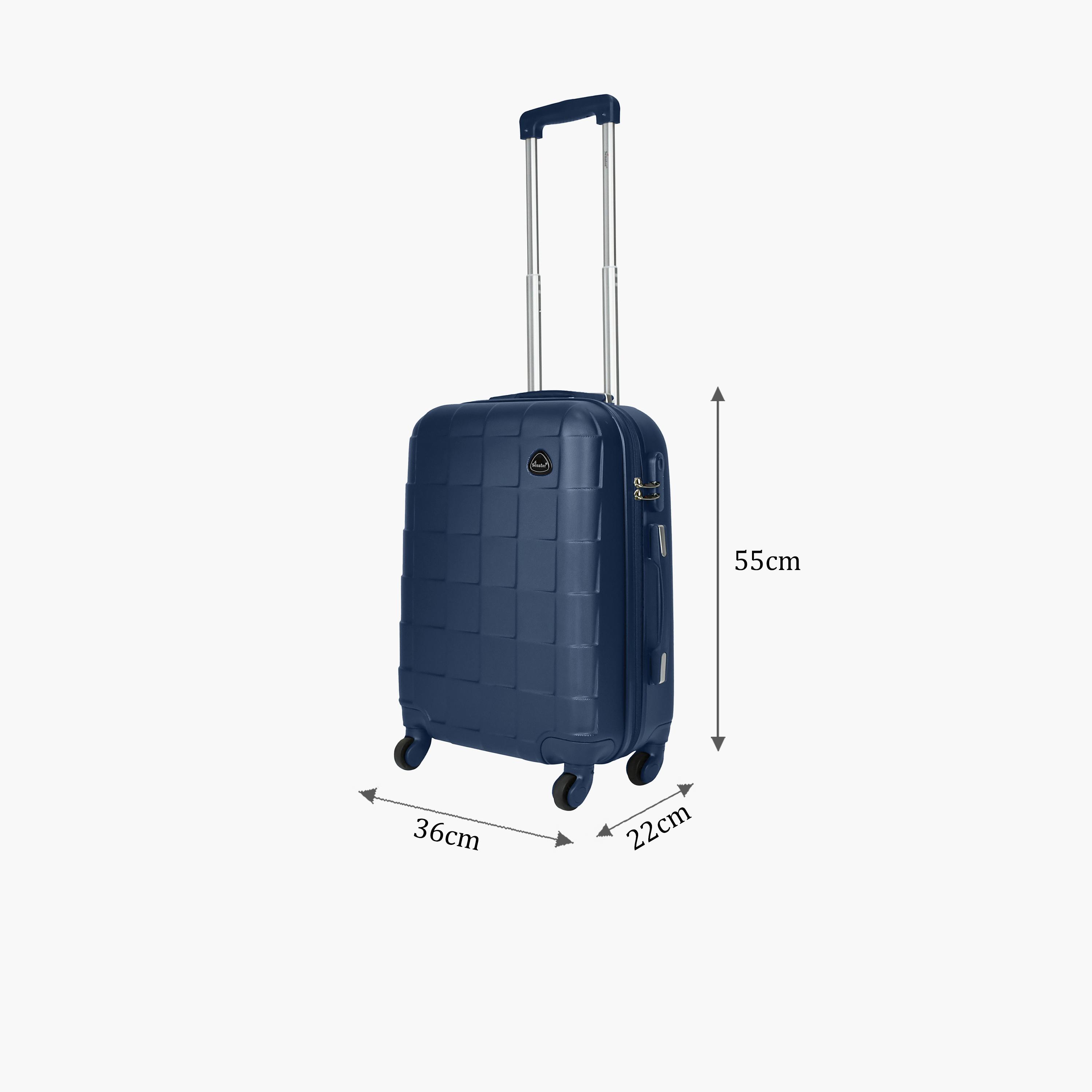 Senator 55 CM Small Cabin ABS Hard Sided 4-Wheeler Spinner Trolley Bag with Combination Lock-travel-luggagesandbags-luggage-image-2