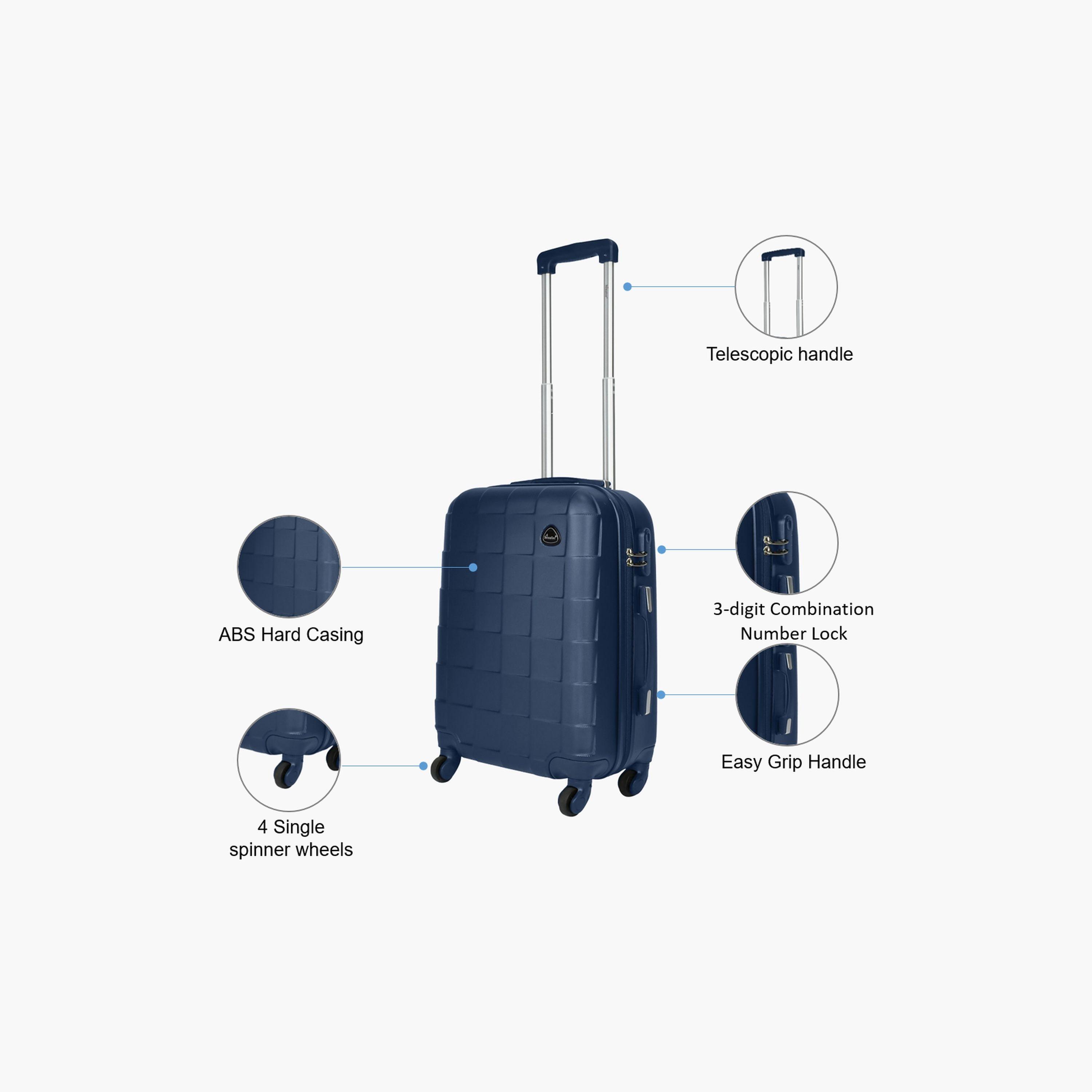 Senator 55 CM Small Cabin ABS Hard Sided 4-Wheeler Spinner Trolley Bag with Combination Lock-travel-luggagesandbags-luggage-image-3