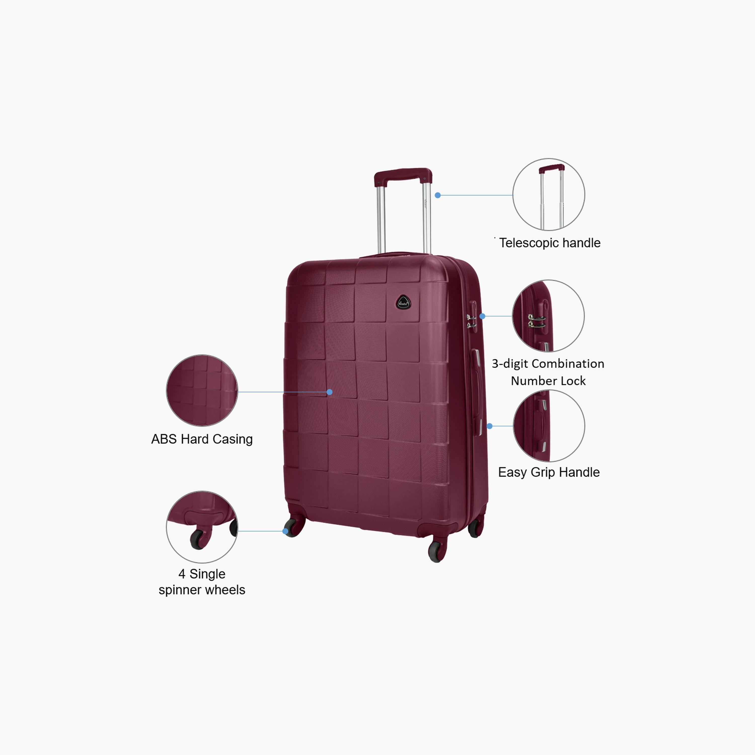 Senator 63.5 CM Medium Check-in ABS Hard Sided 4-Wheeler Spinner Trolley Bag with Combination Lock-travel-luggagesandbags-luggage-image-3