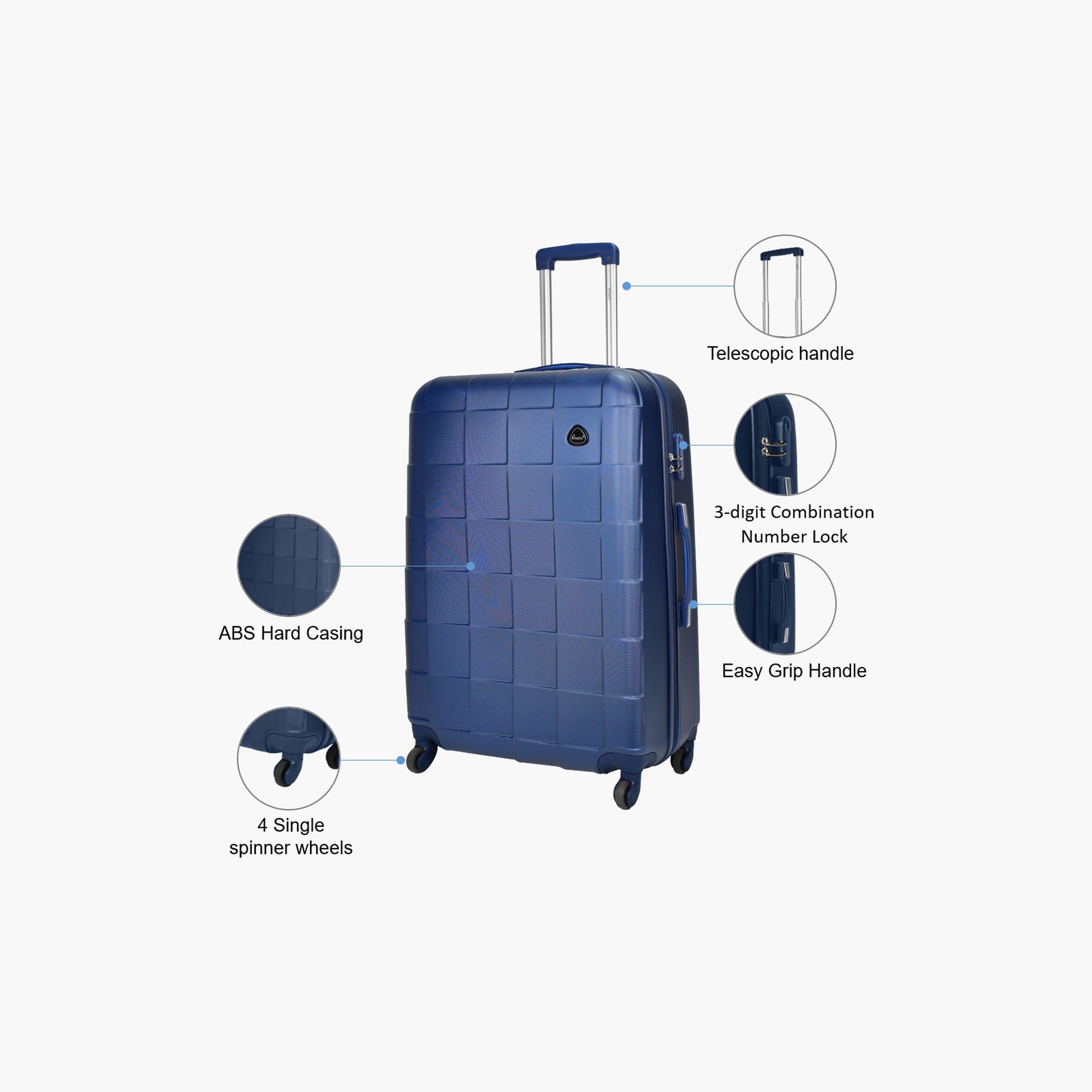 Senator 63.5 CM Medium Check-in ABS Hard Sided 4-Wheeler Spinner Trolley Bag with Combination Lock-travel-luggagesandbags-luggage-image-3