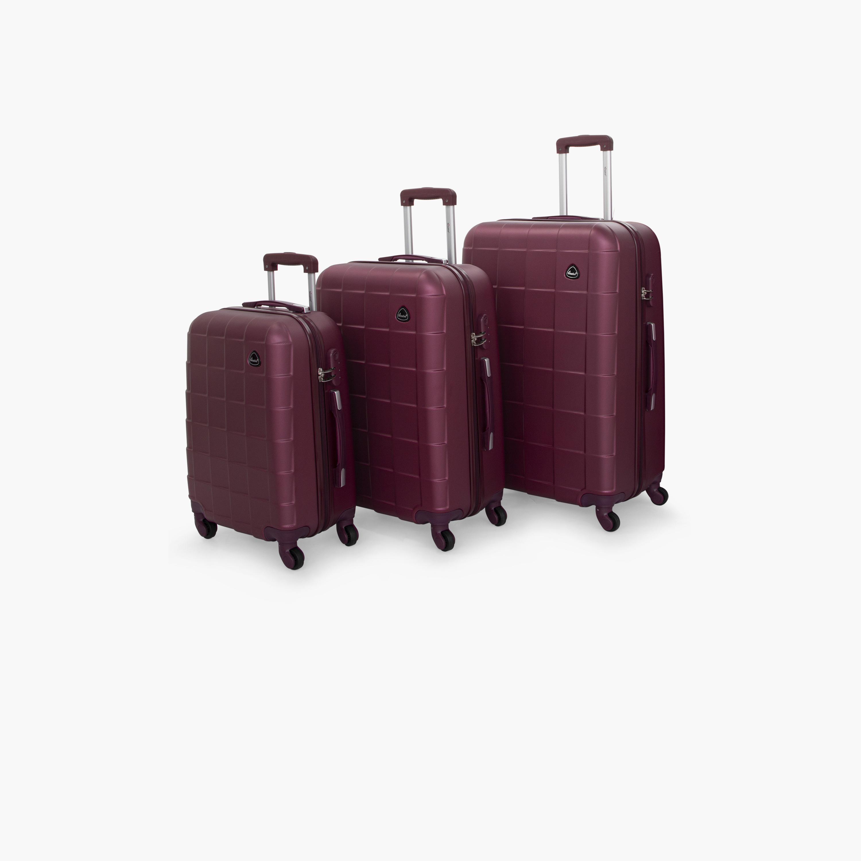 Senator Set of 3 ABS Hard Sided 4-Wheeler Spinner Trolley Bag with Combination Lock-travel-luggagesandbags-luggage-image-1