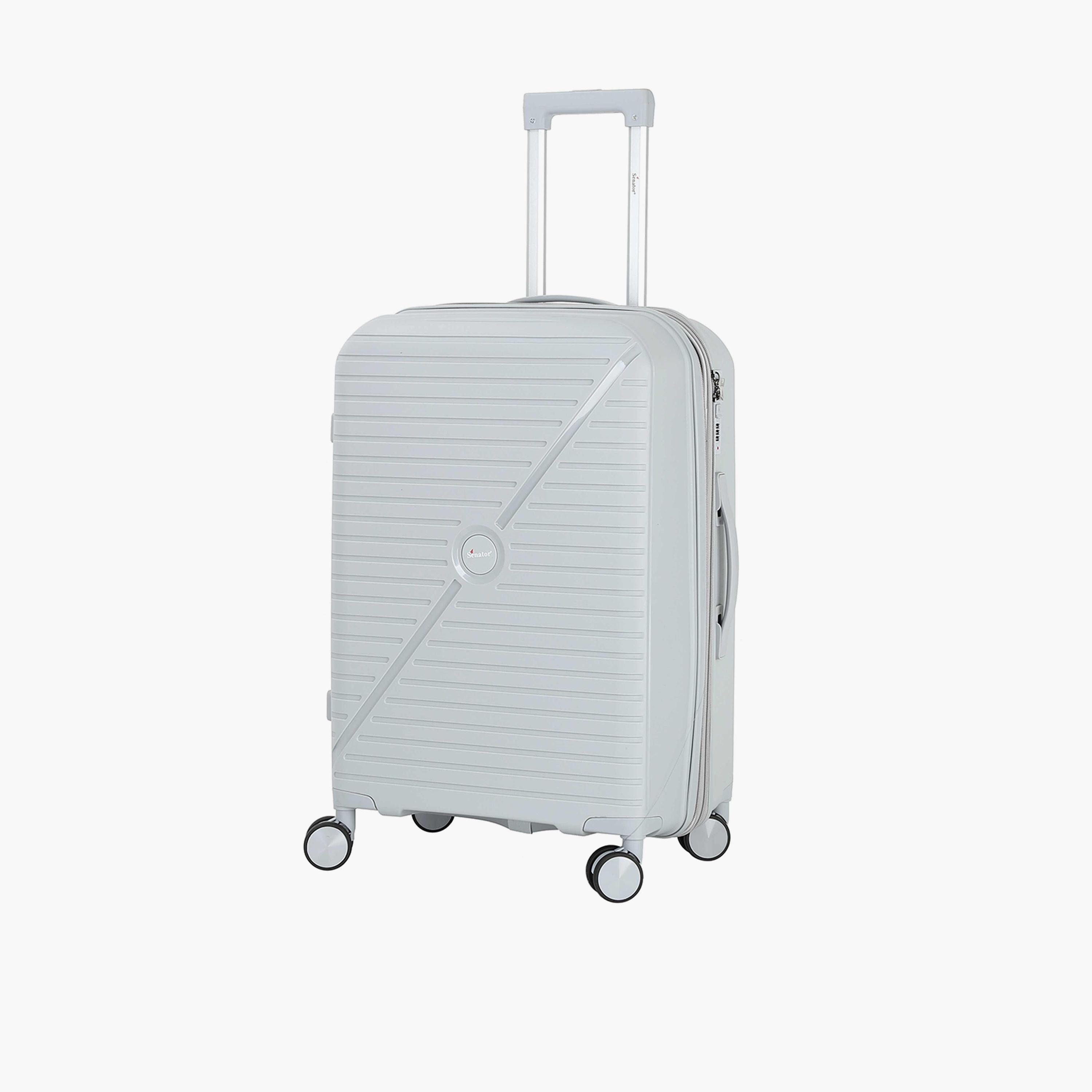 Senator 65 CM Medium Check-in Polypropylene Hard Sided 4-Wheeler Spinner Trolley Bag with TSA Lock | KH1006-24-travel-luggagesandbags-luggage-image-1