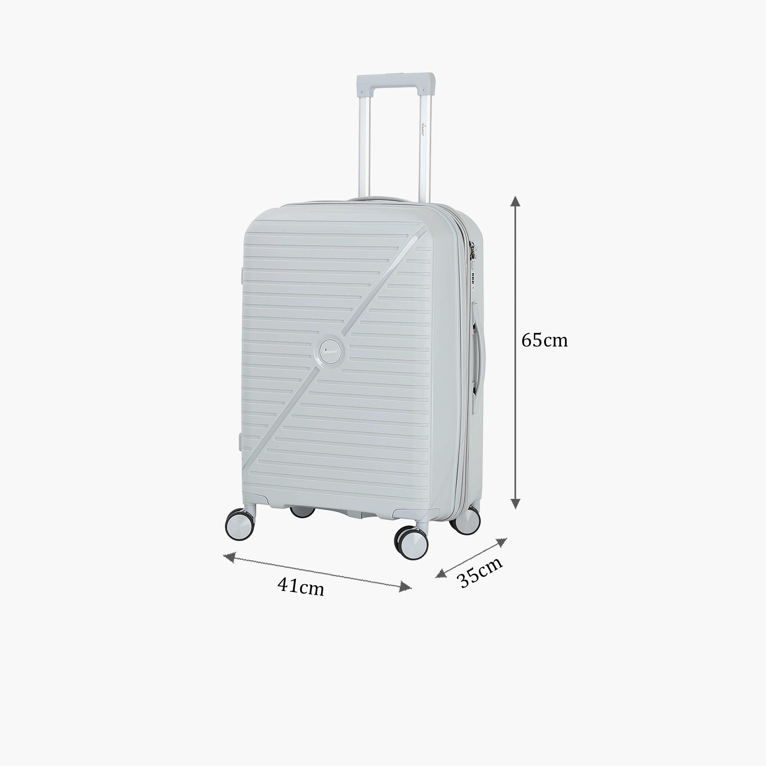 Senator 65 CM Medium Check-in Polypropylene Hard Sided 4-Wheeler Spinner Trolley Bag with TSA Lock | KH1006-24-travel-luggagesandbags-luggage-image-2