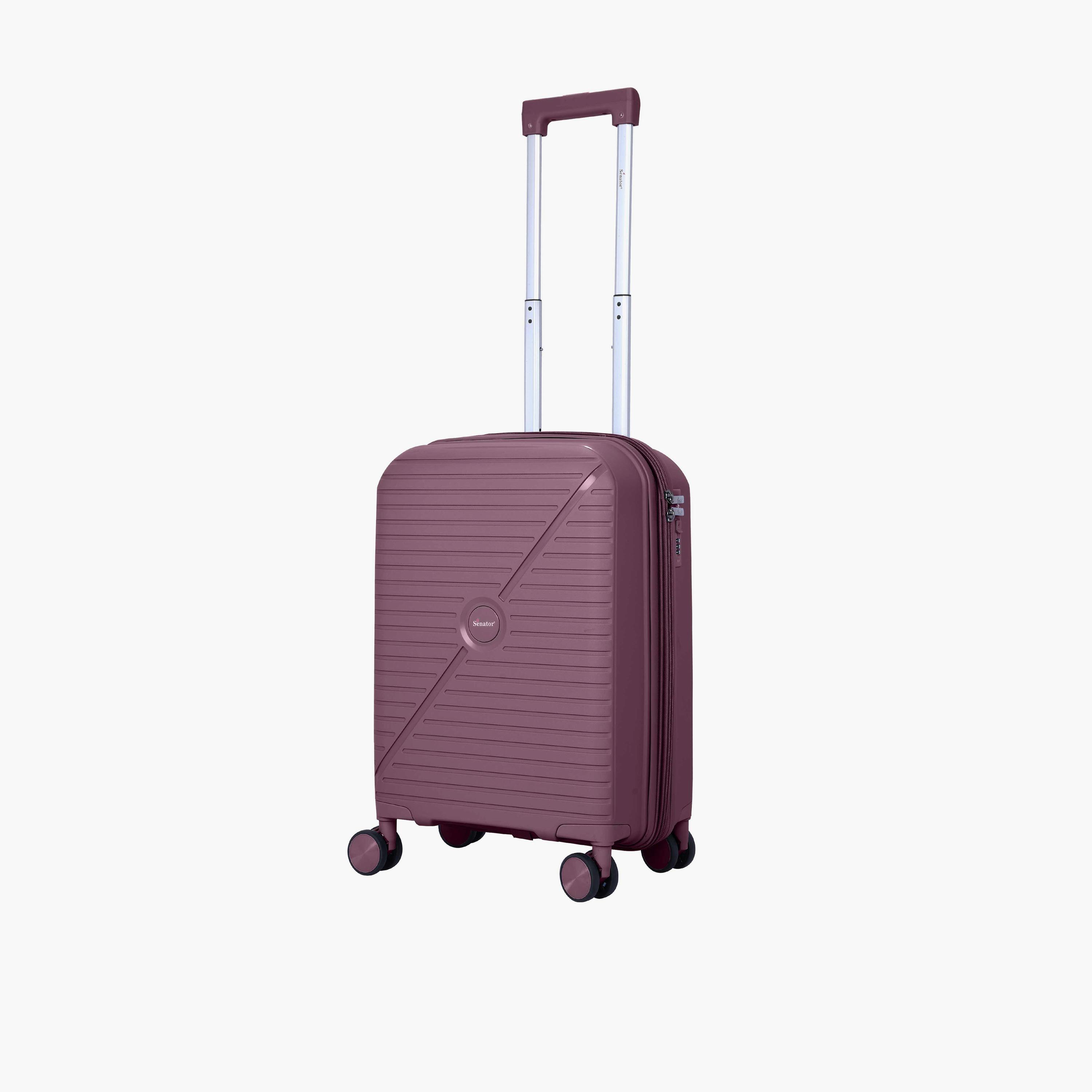Senator 55 CM Small Cabin Polypropylene Hard Sided 4-Wheeler Spinner Trolley Bag with TSA Lock | KH1006-20-travel-luggagesandbags-luggage-image-1