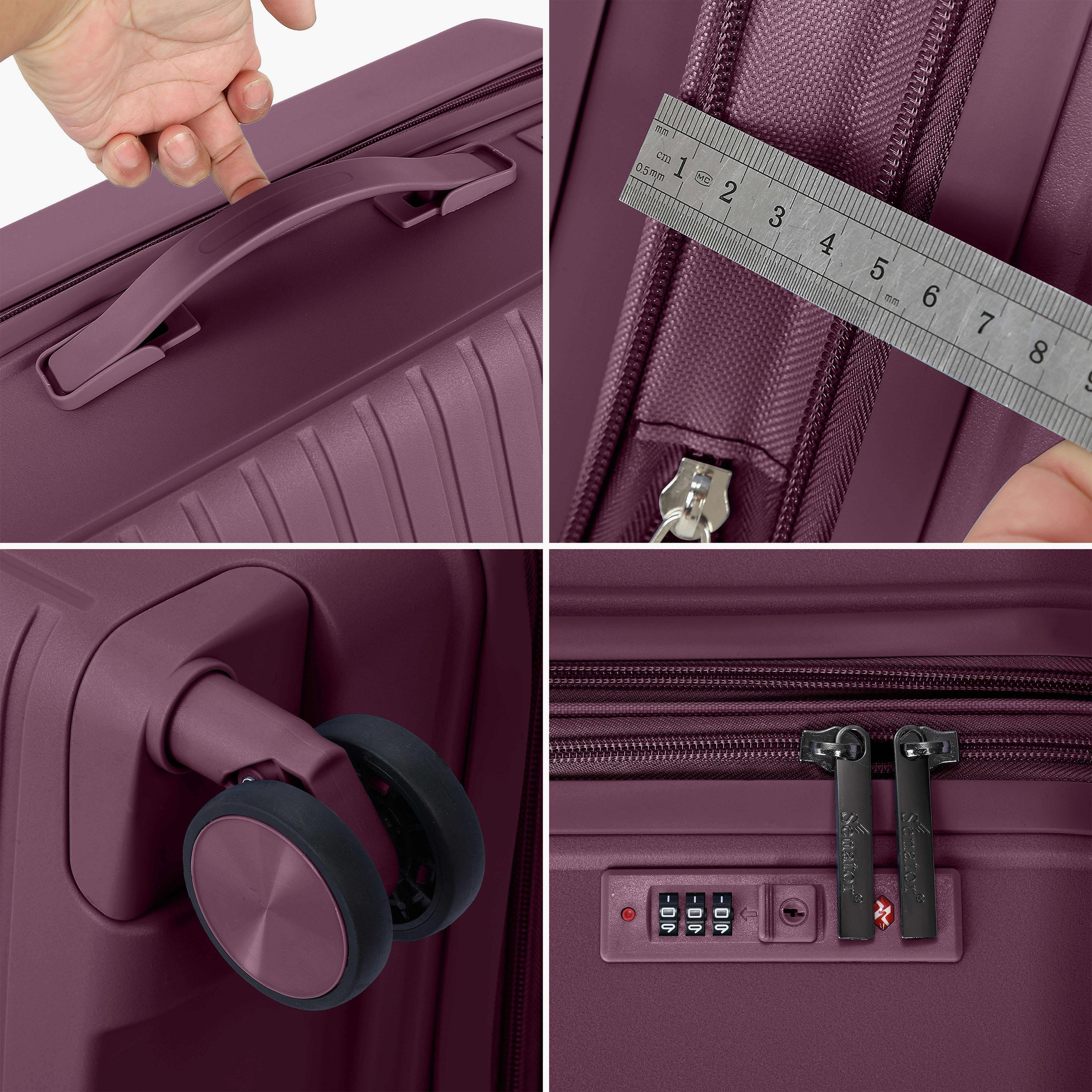 Senator 55 CM Small Cabin Polypropylene Hard Sided 4-Wheeler Spinner Trolley Bag with TSA Lock | KH1006-20-travel-luggagesandbags-luggage-image-8