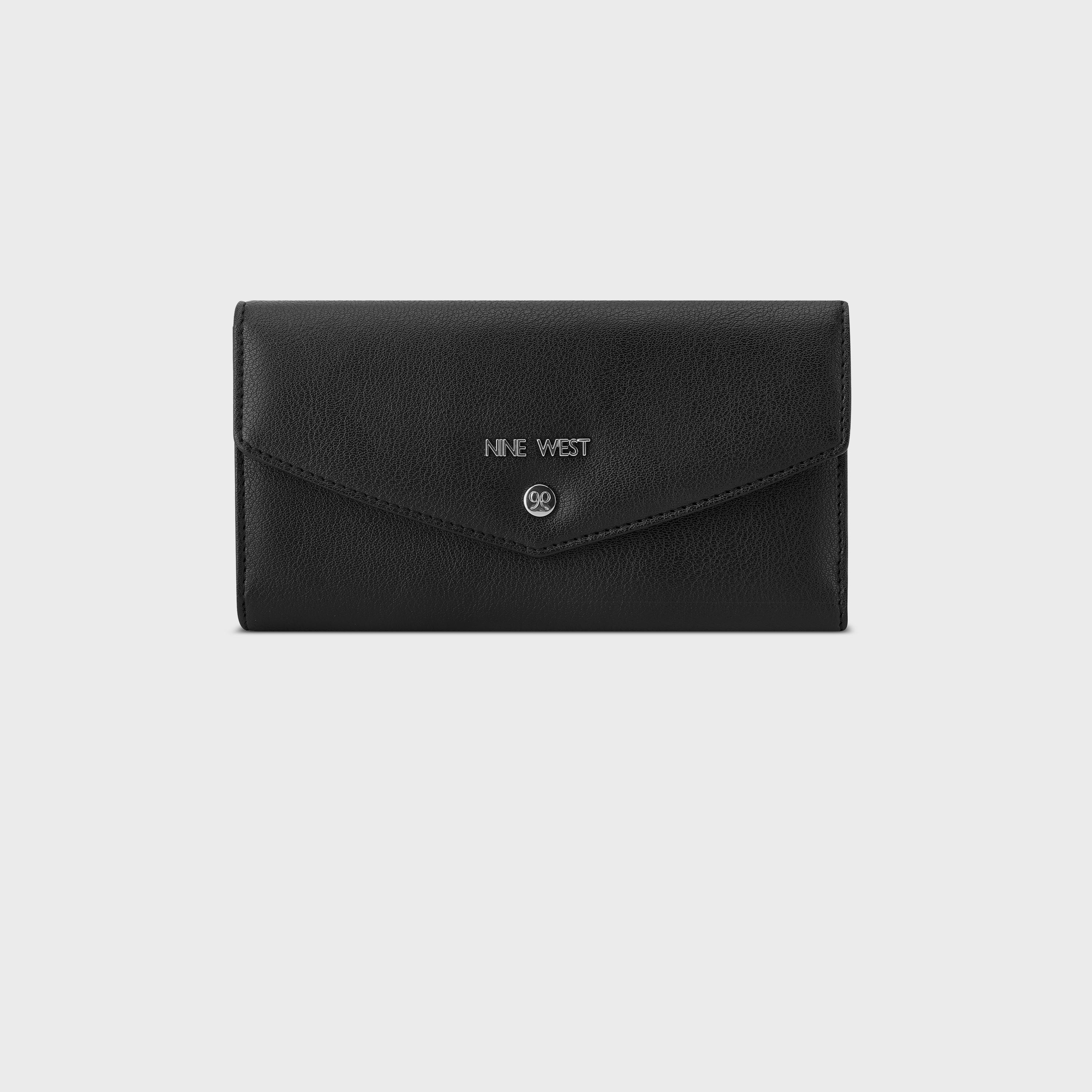 ناين ويست-  محفظة نورا منسوجة بقفل قلاب-women-bagsandwallets-wallets-image-1