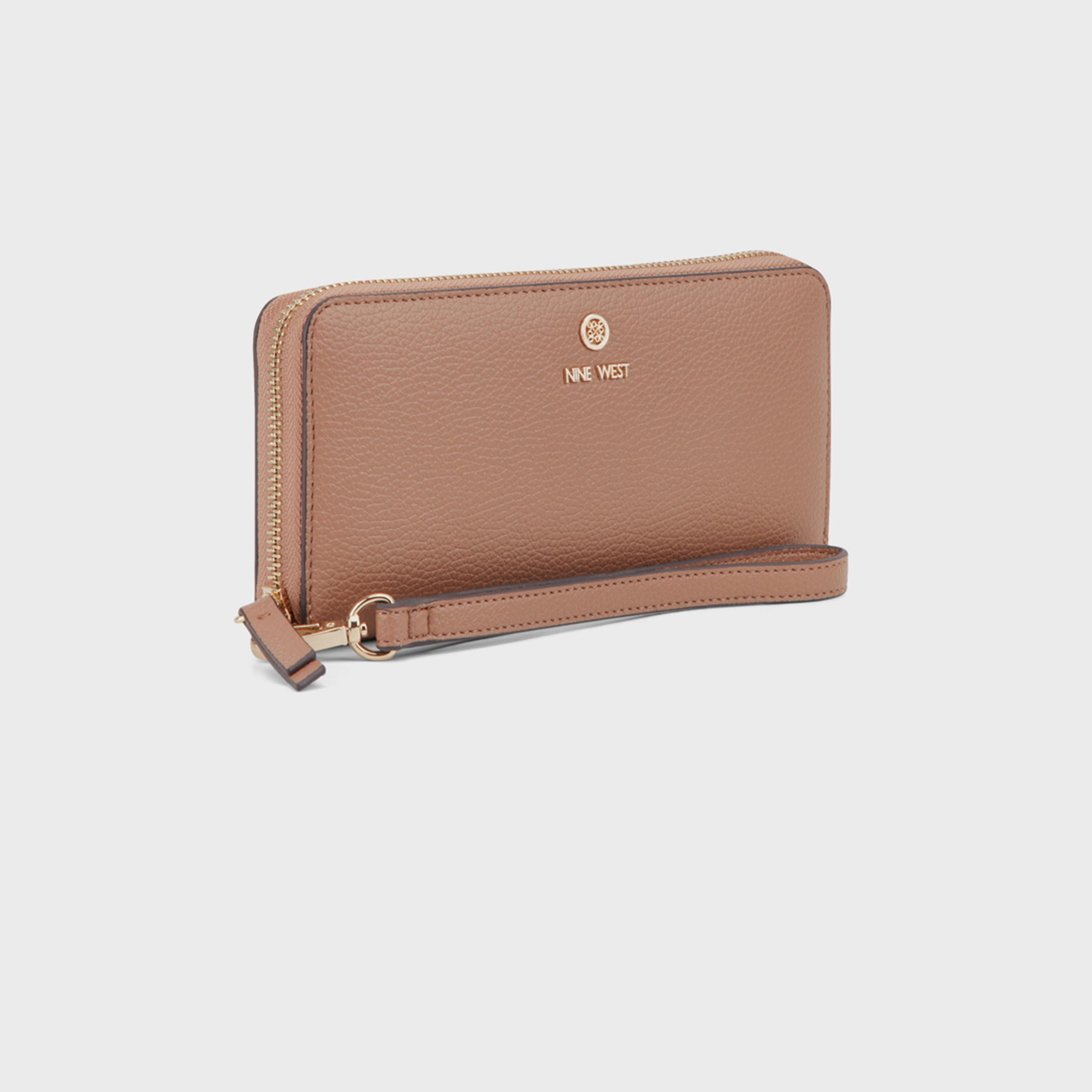 ناين ويست-  محفظة لوك آب منقوشة بسحّاب وحزام يد قابل للفصل-women-bagsandwallets-wallets-image-2