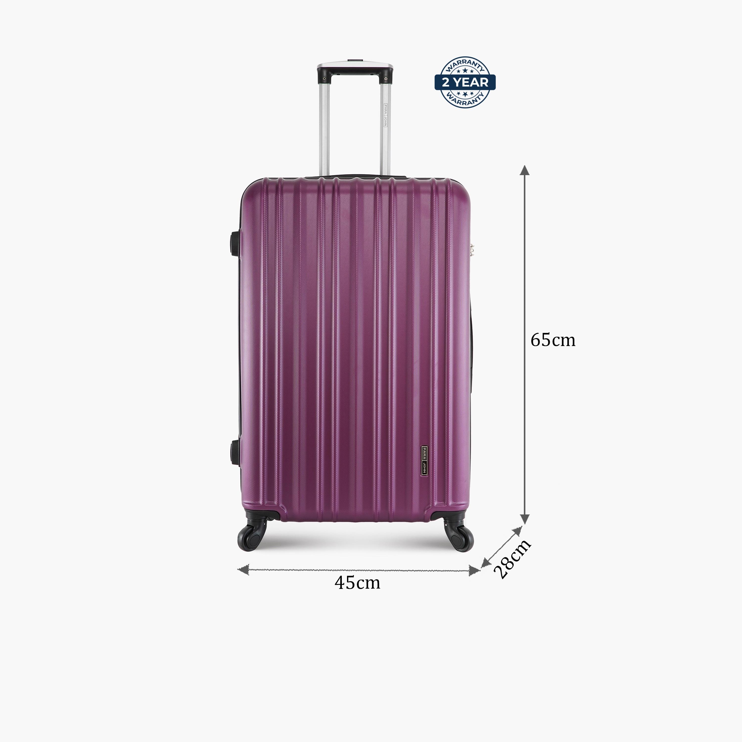Para John 65 CM Medium Check-in ABS Hard Sided 4-Wheeler Spinner Trolley Bag with Combination Lock-travel-luggagesandbags-luggage-image-2