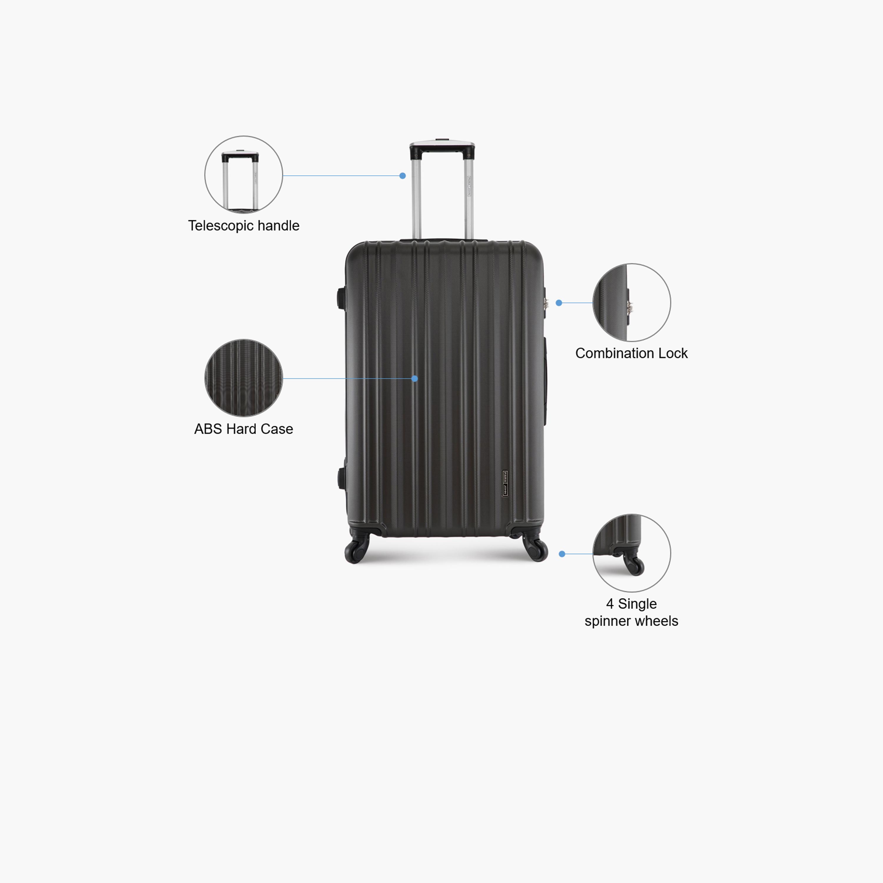 Para John 76 CM Large Check-in ABS Hard Sided 4-Wheeler Spinner Trolley Bag with Combination Lock-travel-luggagesandbags-luggage-image-3