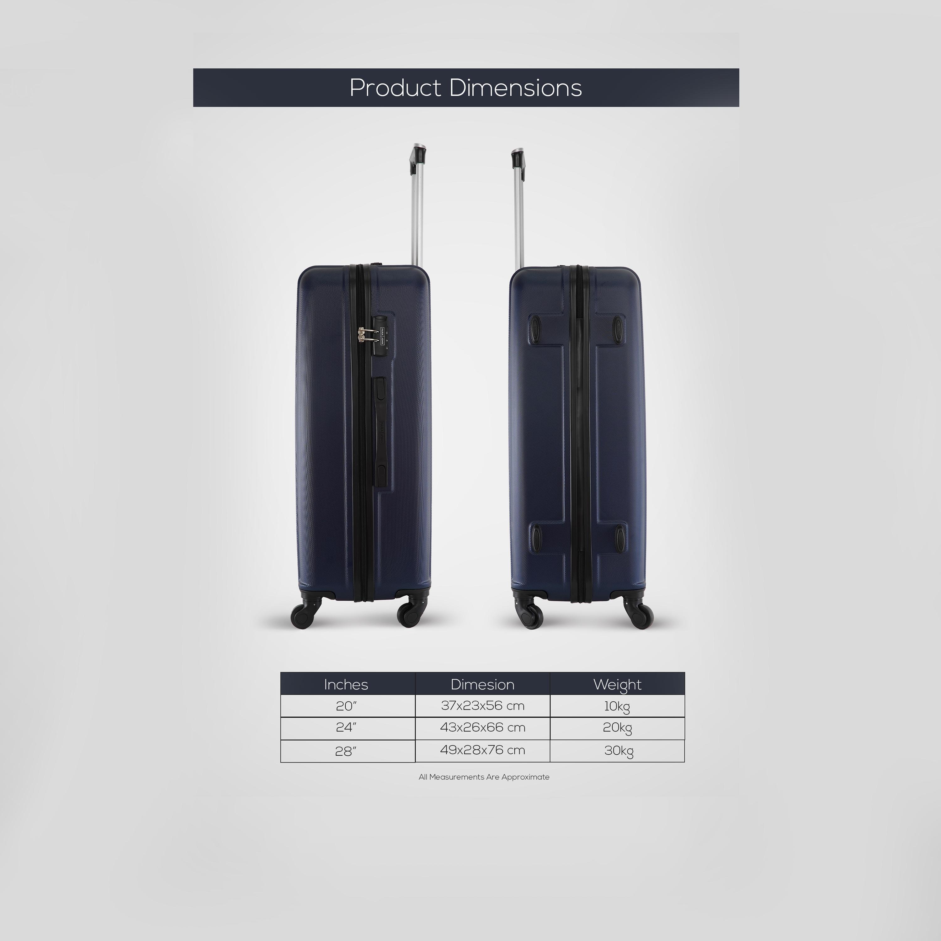 حقيبة بارا جون بمقصورة صغيرة مقاس 57 سم ABS ذات جوانب صلبة بأربع عجلات مع قفل مجمع-travel-luggagesandbags-luggage-image-7