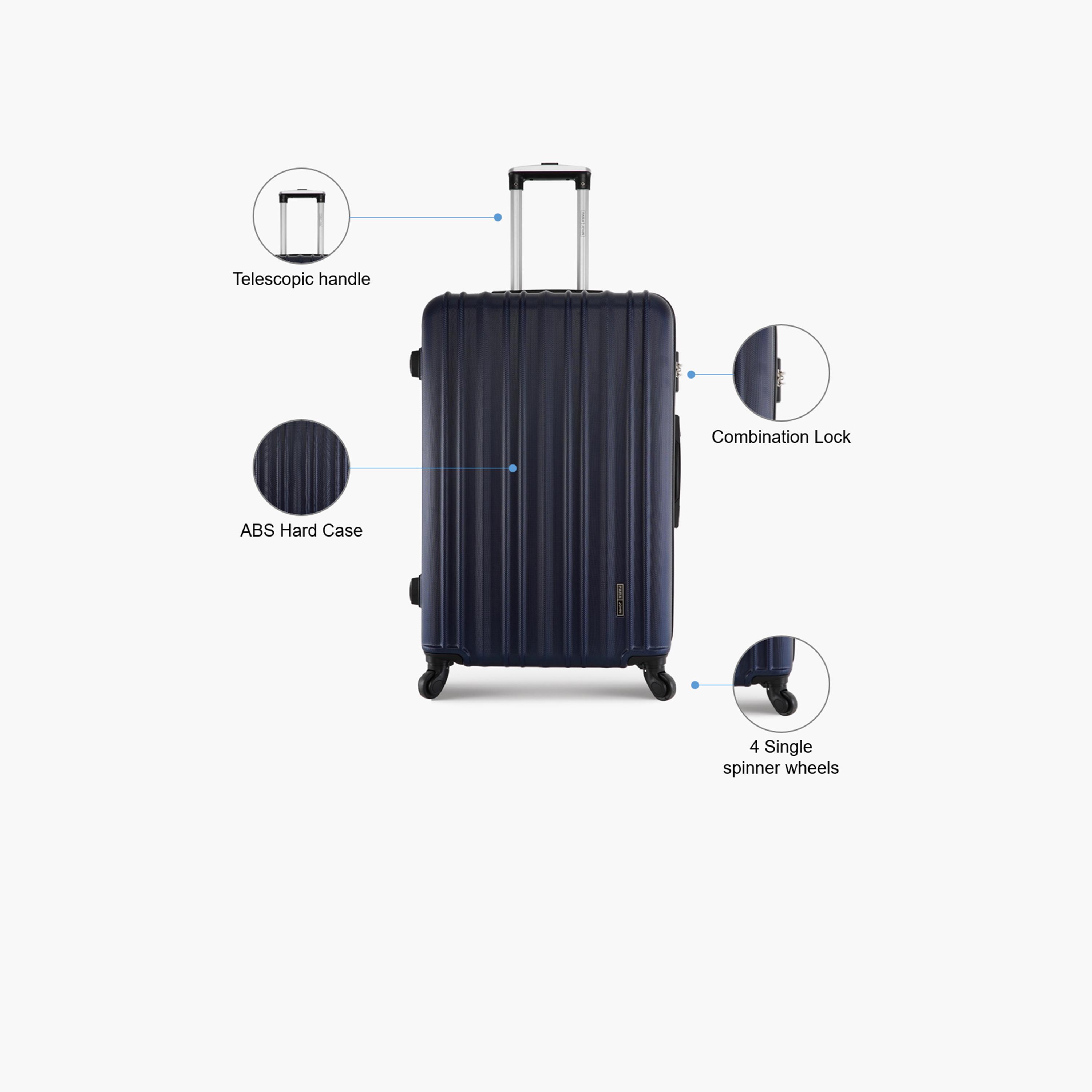 Para John 65 CM Medium Check-in ABS Hard Sided 4-Wheeler Spinner Trolley Bag with Combination Lock-travel-luggagesandbags-luggage-image-3