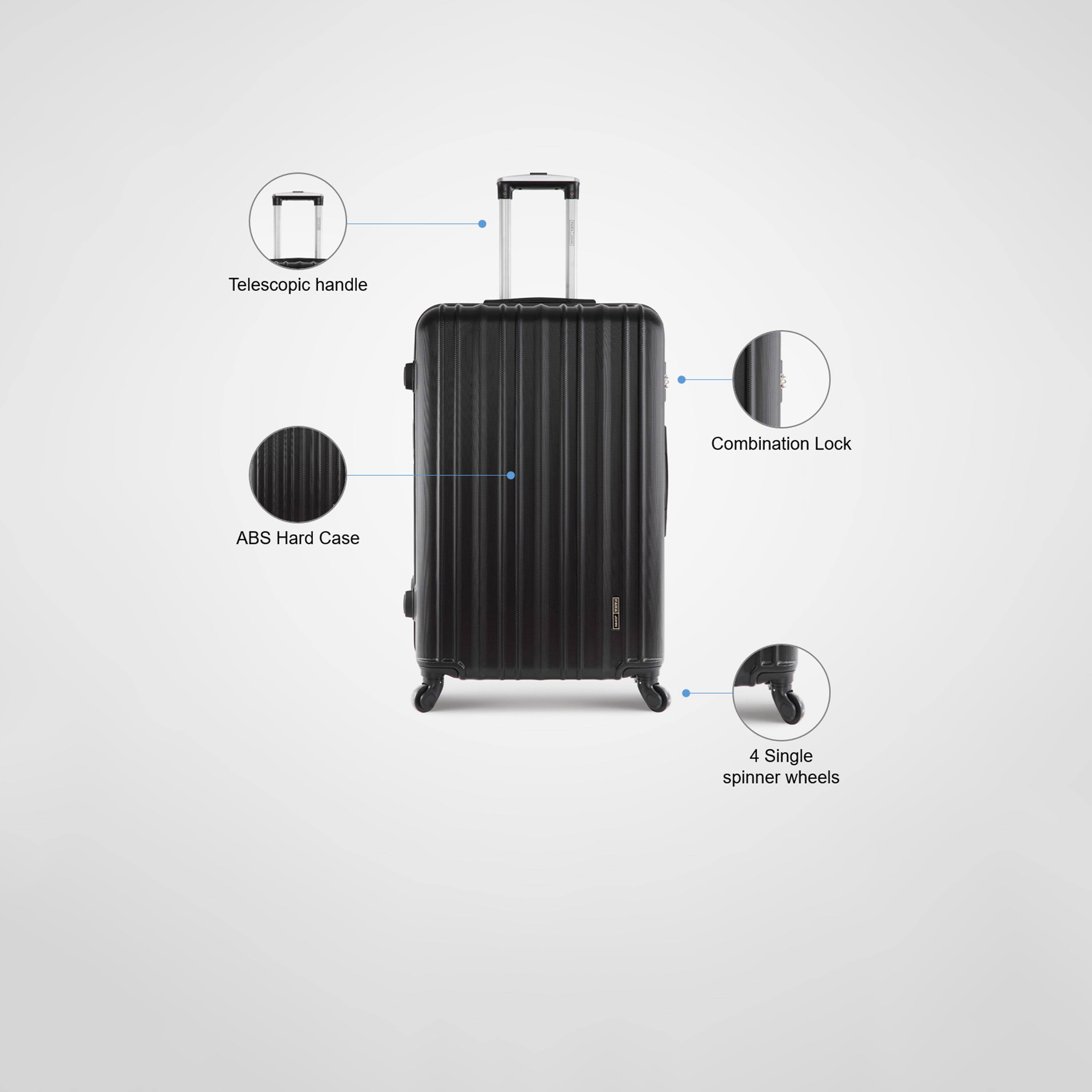 Para John 57 CM Small Cabin ABS Hard Sided 4-Wheeler Spinner Trolley Bag with Combination Lock-travel-luggagesandbags-luggage-image-3