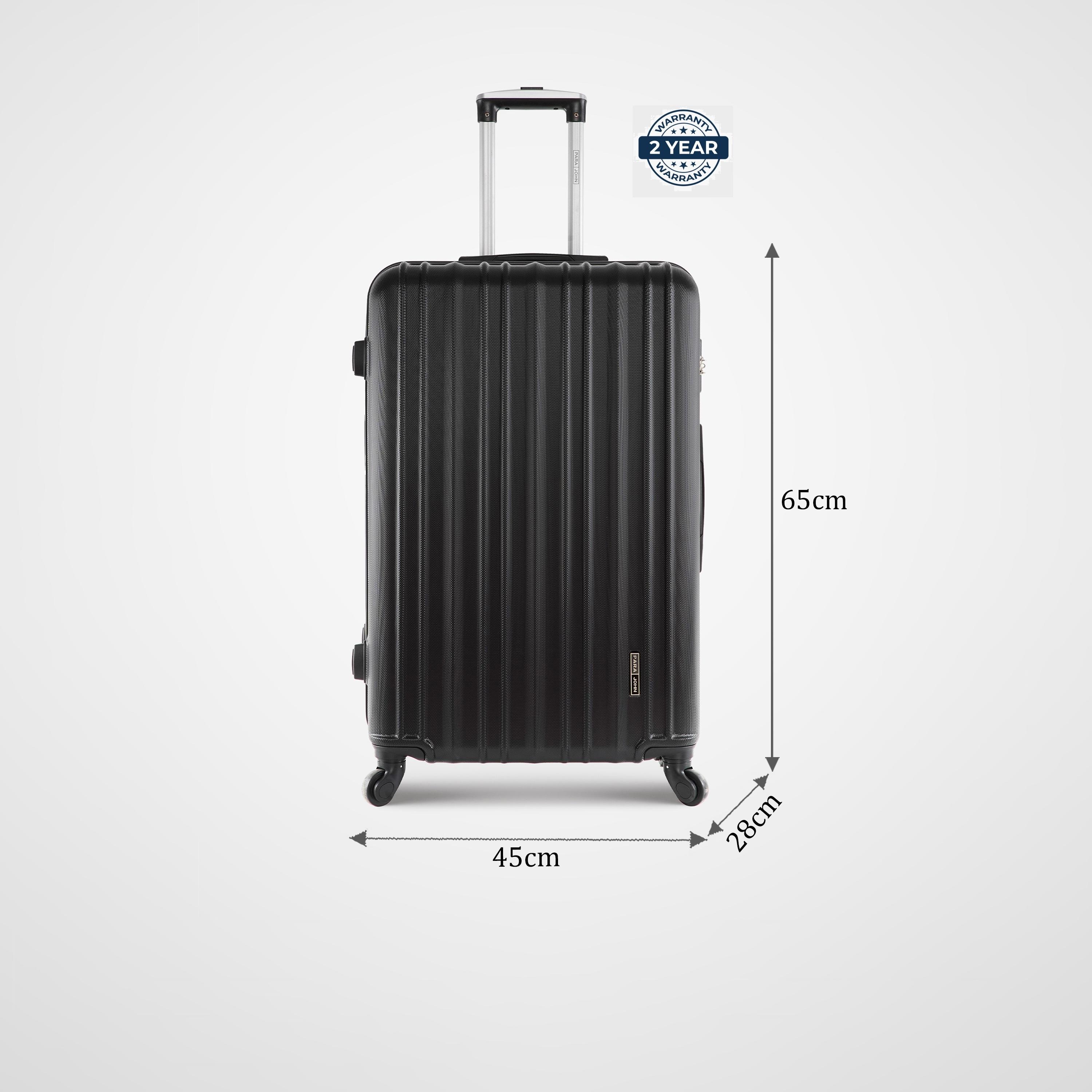 Para John 65 CM Medium Check-in ABS Hard Sided 4-Wheeler Spinner Trolley Bag with Combination Lock-travel-luggagesandbags-luggage-image-2
