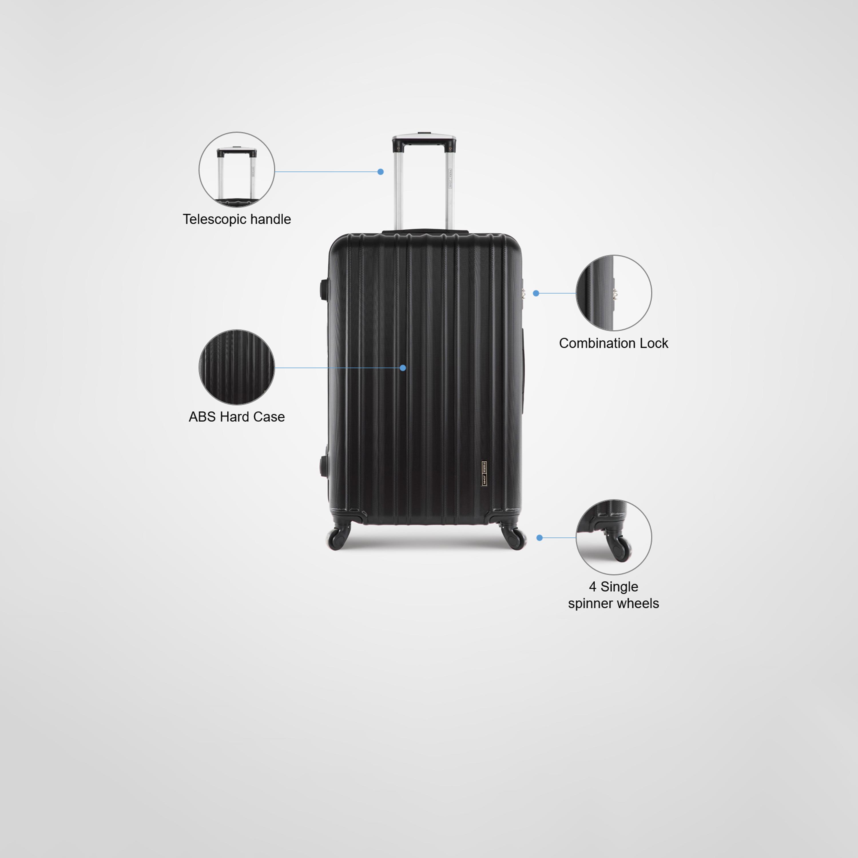Para John 65 CM Medium Check-in ABS Hard Sided 4-Wheeler Spinner Trolley Bag with Combination Lock-travel-luggagesandbags-luggage-image-3