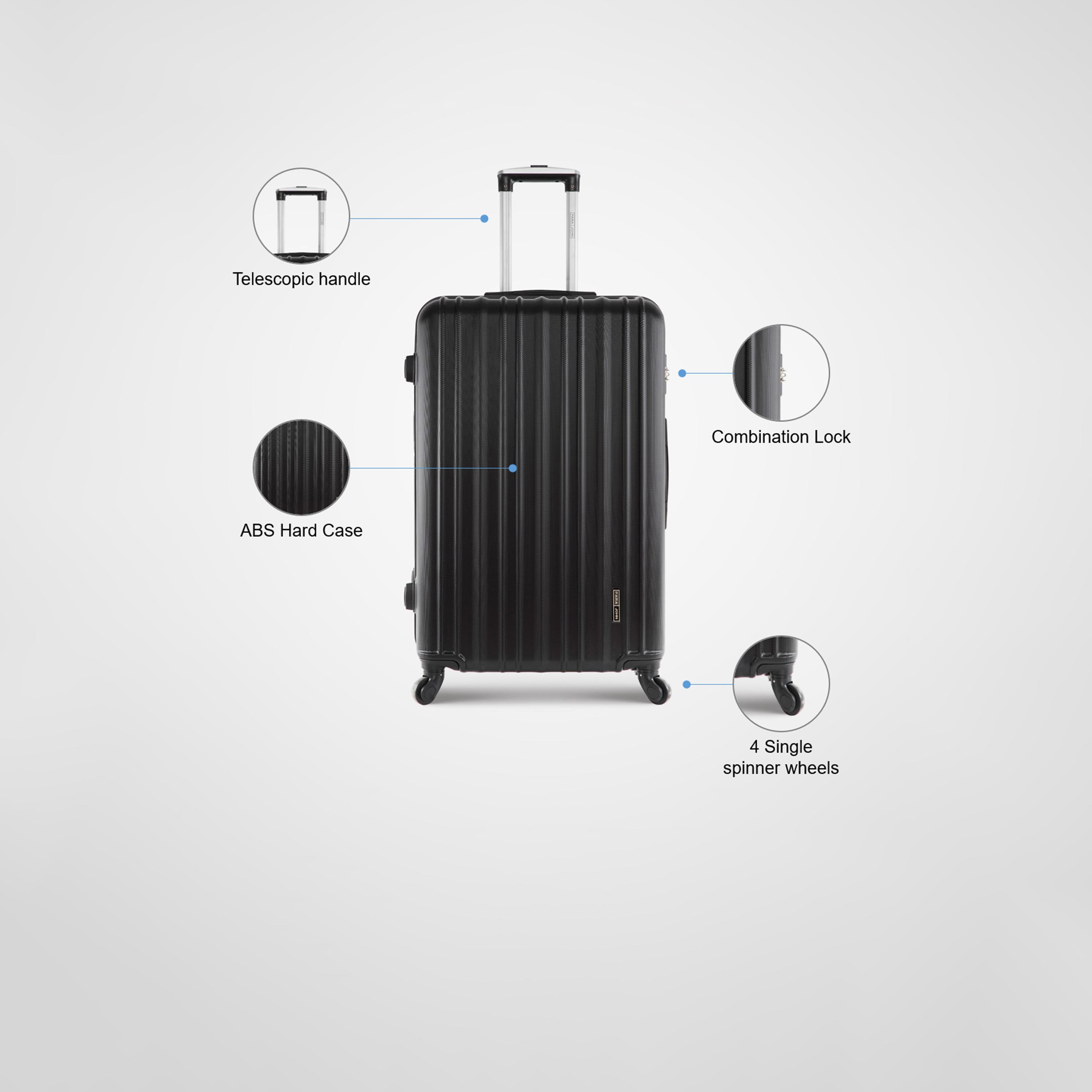 Para John 76 CM Large Check-in ABS Hard Sided 4-Wheeler Spinner Trolley Bag with Combination Lock-travel-luggagesandbags-luggage-image-3