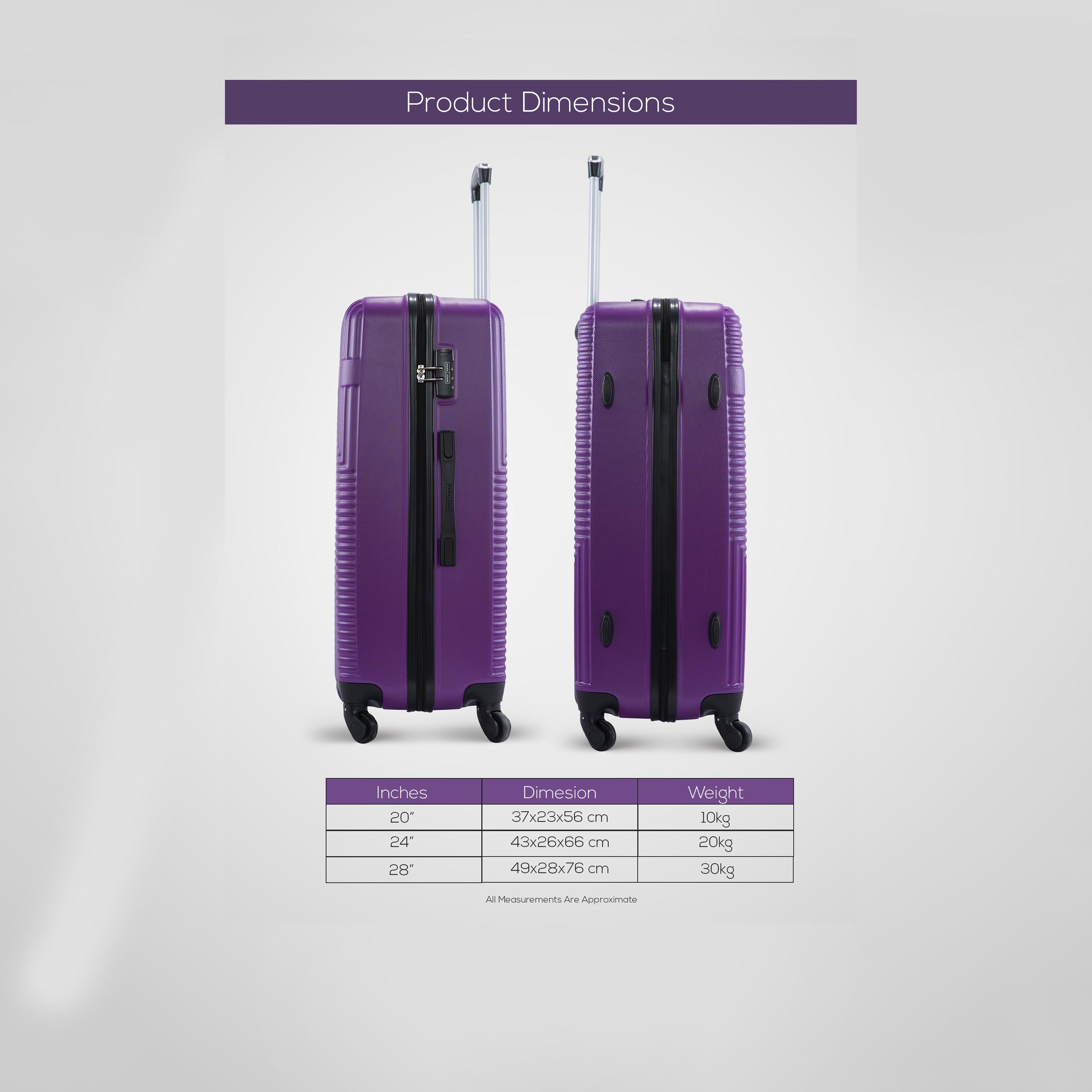 Para John 57 CM Small Cabin ABS Hard Sided 4-Wheeler Spinner Trolley Bag with Combination Lock-travel-luggagesandbags-luggage-image-7
