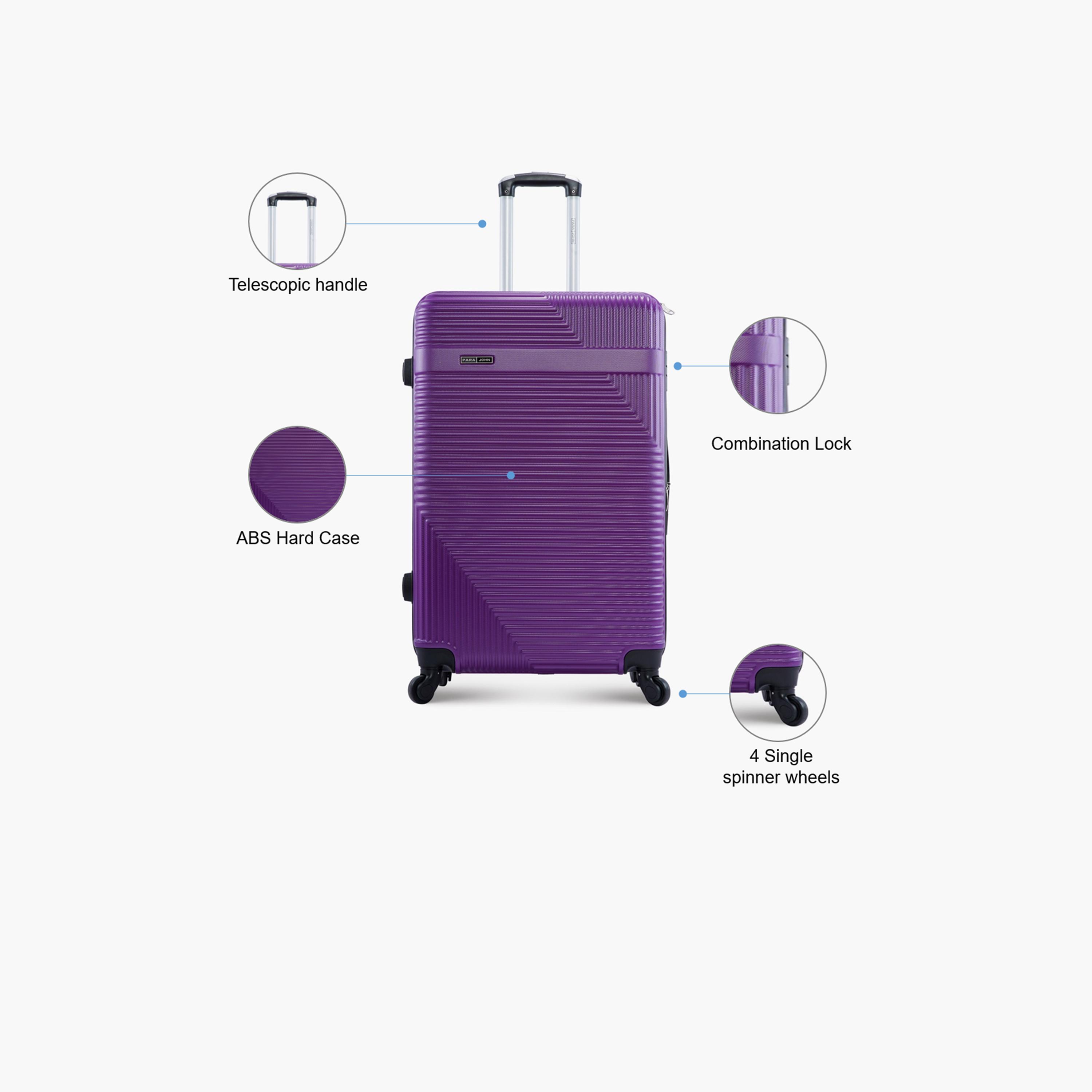 Para John 65 CM Medium Check-in ABS Hard Sided 4-Wheeler Spinner Trolley Bag with Combination Lock-travel-luggagesandbags-luggage-image-3