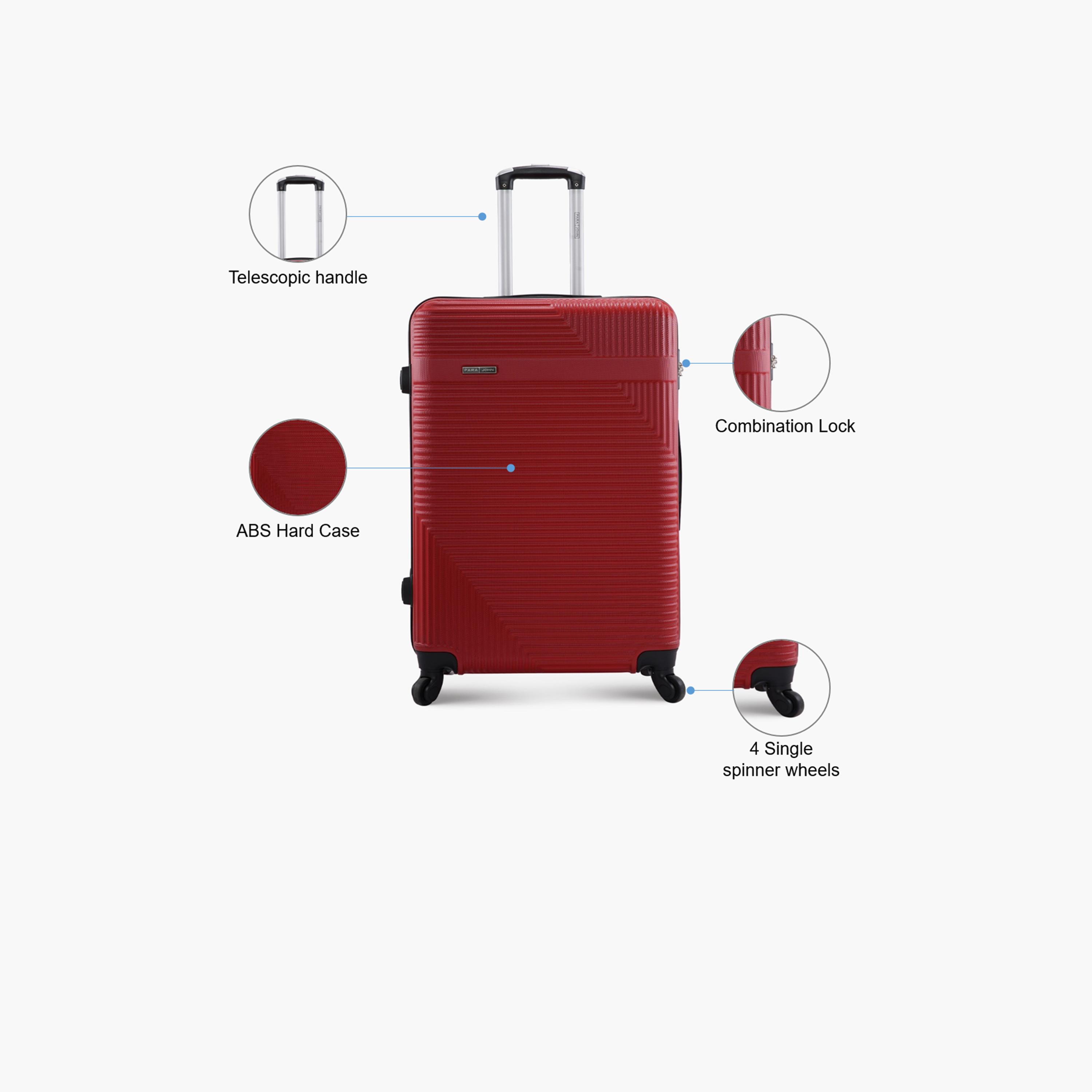 Para John 57 CM Small Cabin ABS Hard Sided 4-Wheeler Spinner Trolley Bag with Combination Lock-travel-luggagesandbags-luggage-image-3