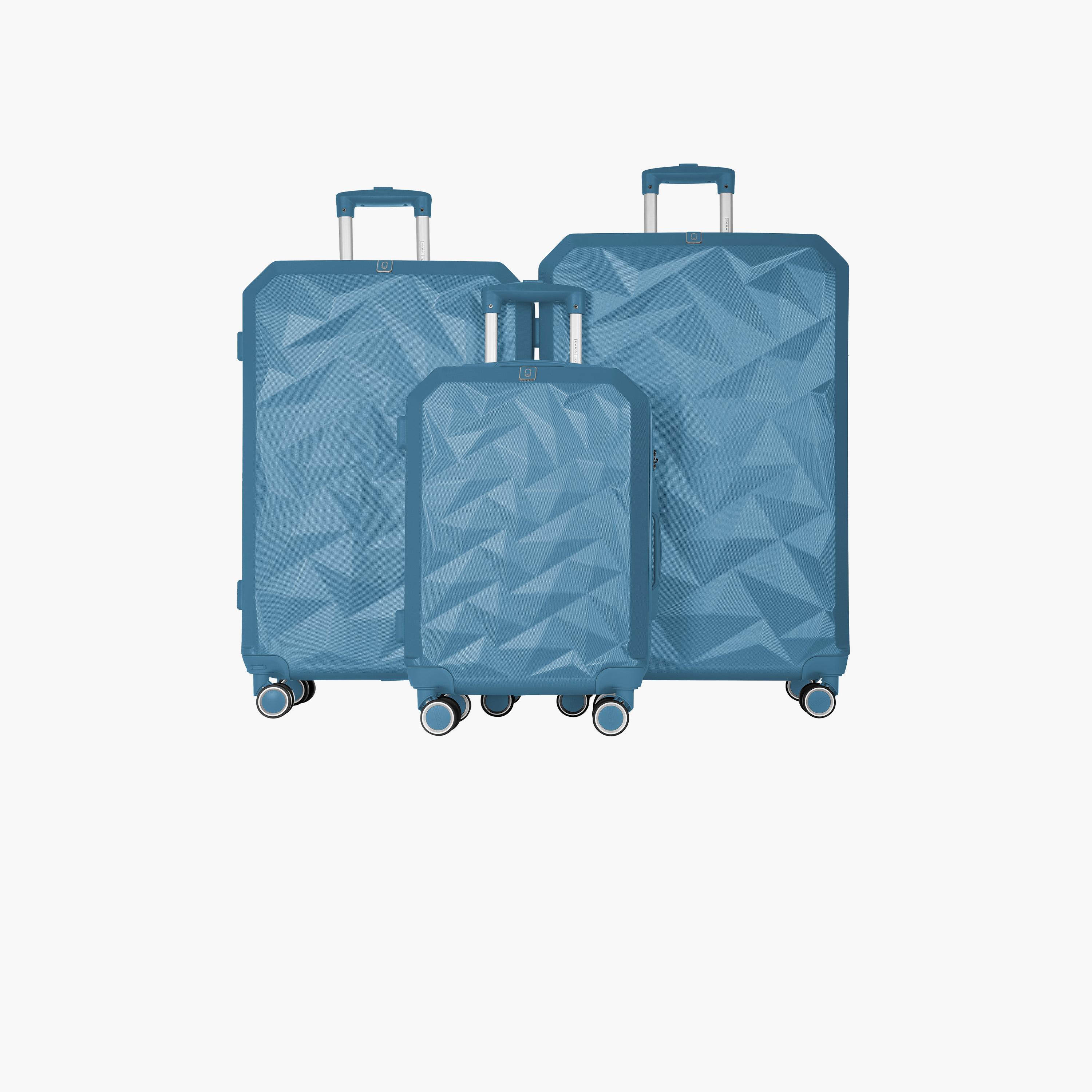 Para John Set of 3 ABS Hard Sided 4-Wheeler Spinner Trolley Bag with Combination Lock-travel-luggagesandbags-luggage-image-1