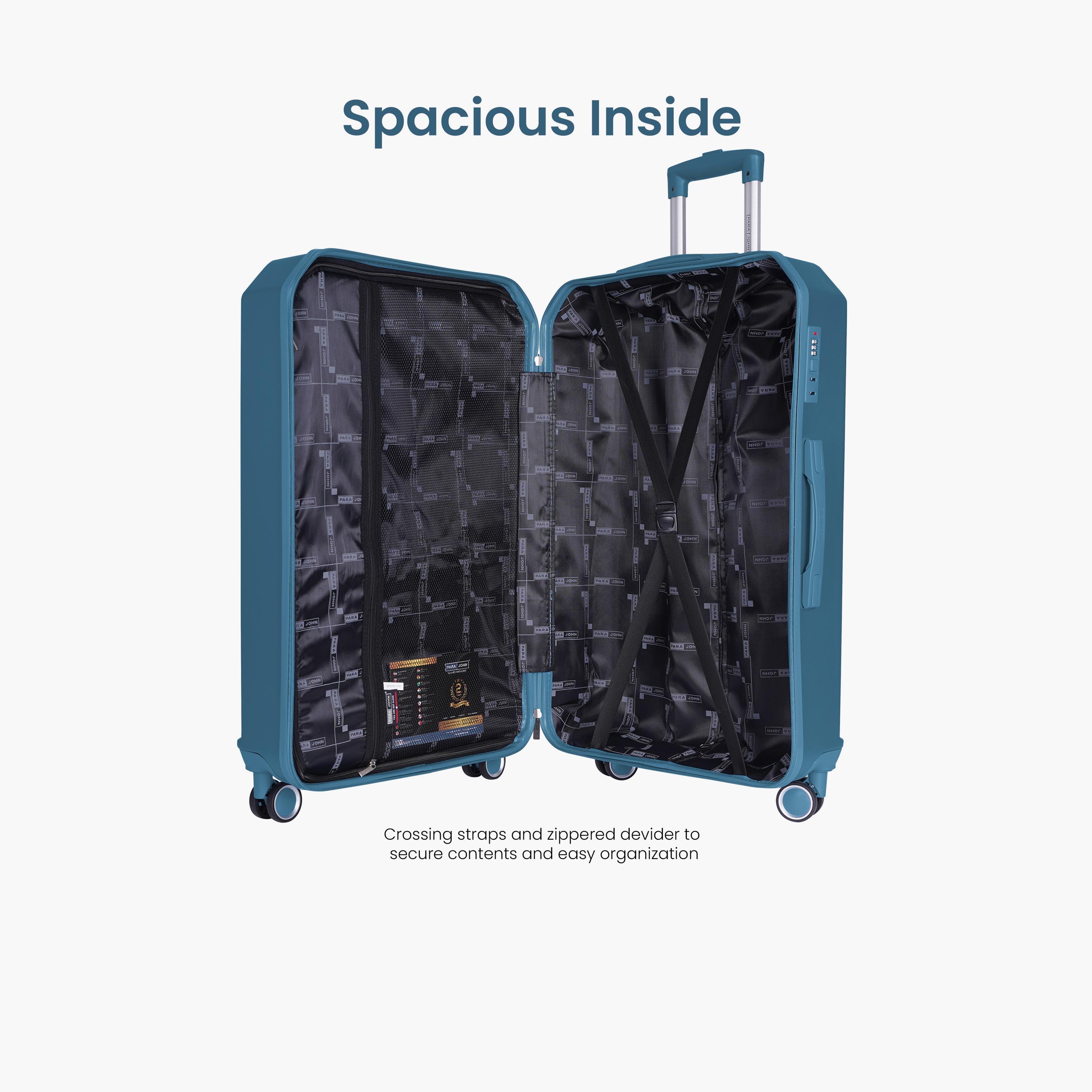 Para John Set of 3 ABS Hard Sided 4-Wheeler Spinner Trolley Bag with Combination Lock-travel-luggagesandbags-luggage-image-3