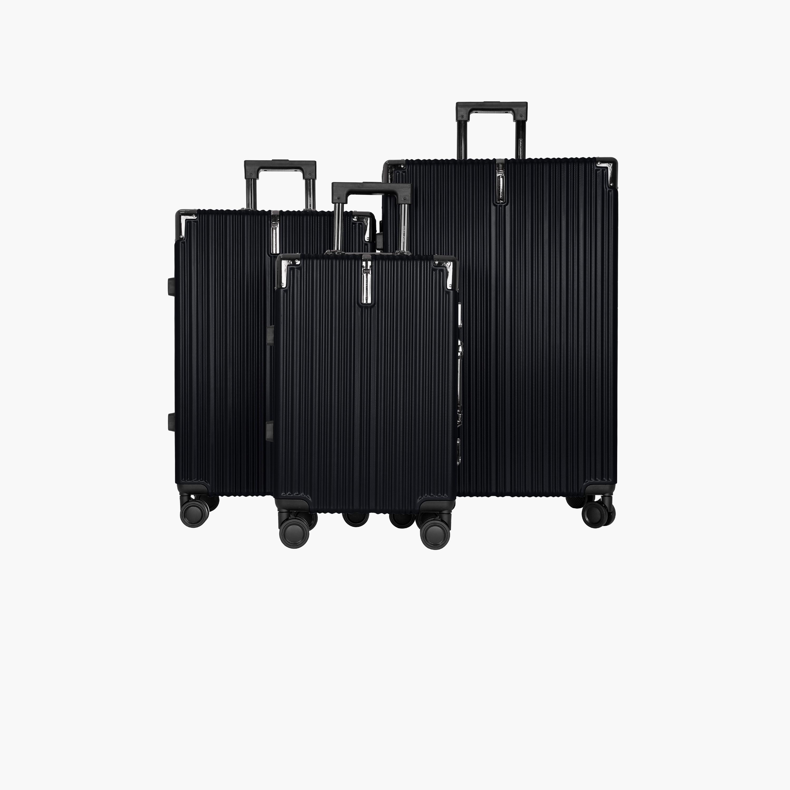Para John Set of 3 ABS Hard Sided 4-Wheeler Spinner Trolley Bag with Combination Lock-travel-luggagesandbags-luggage-image-1